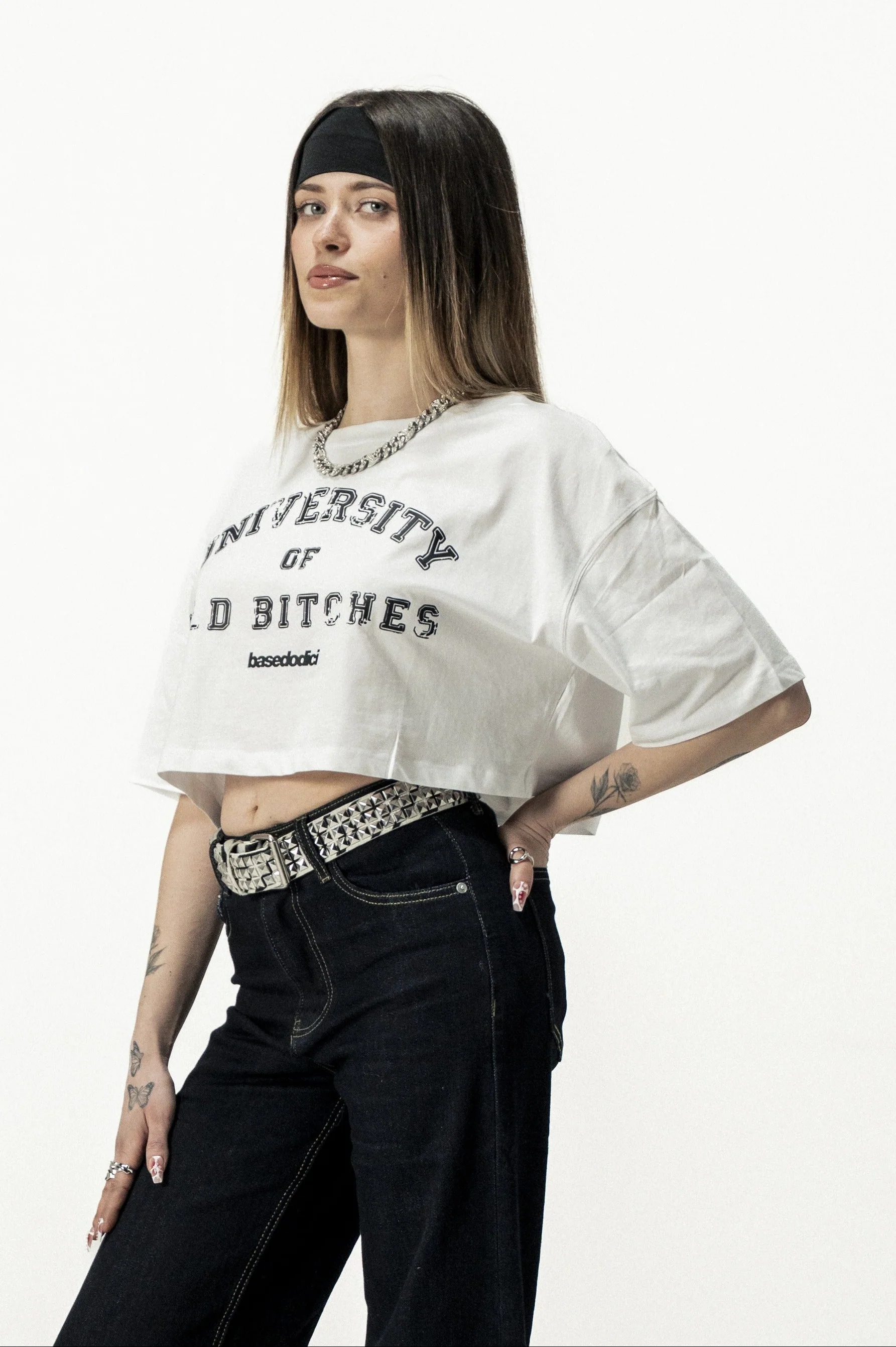 Crop Tee "DIVA" University White - Image 7