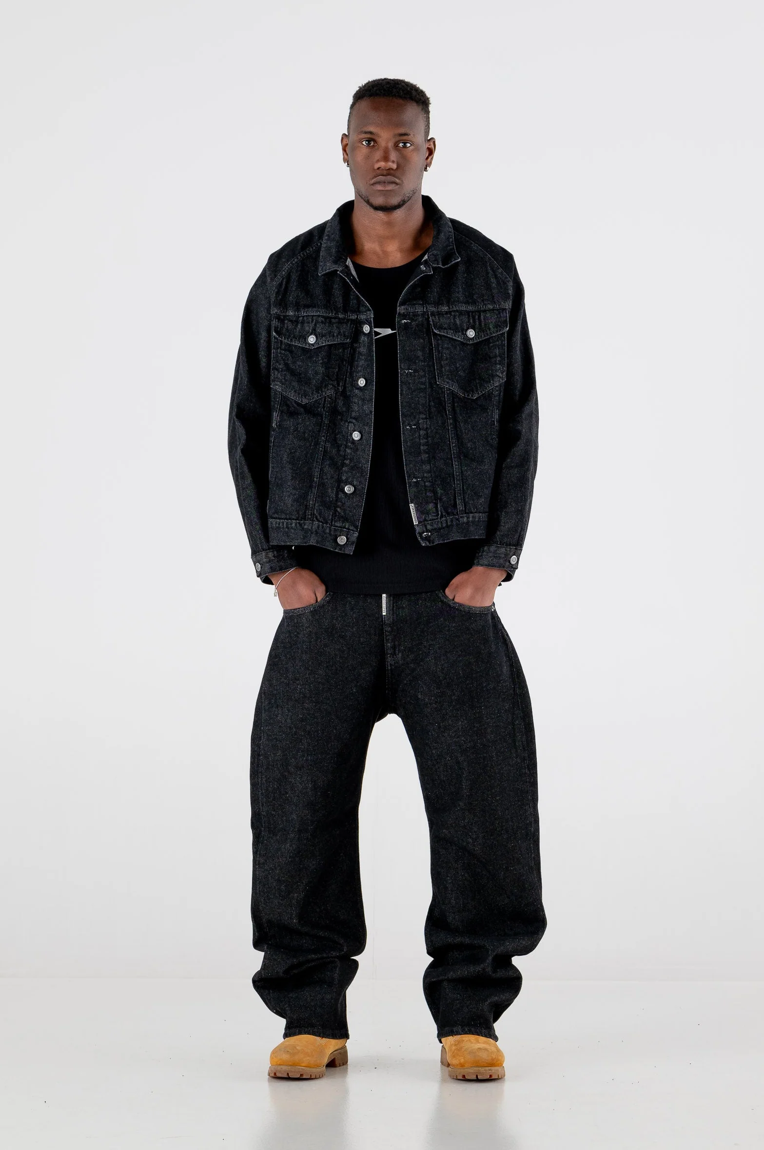 Denim Pants Bigall “RESORT” Black - Image 3