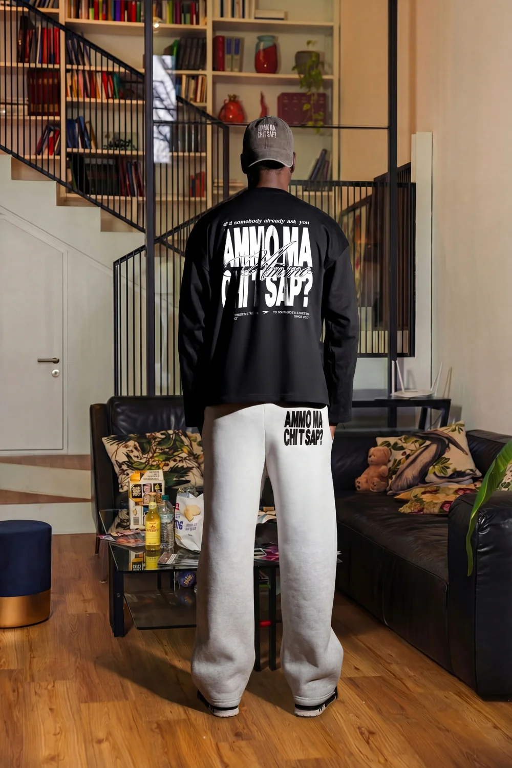 Fleece Pants "AMMO" CHI'T'SAP AshGrey/ScriptBlack - Image 10