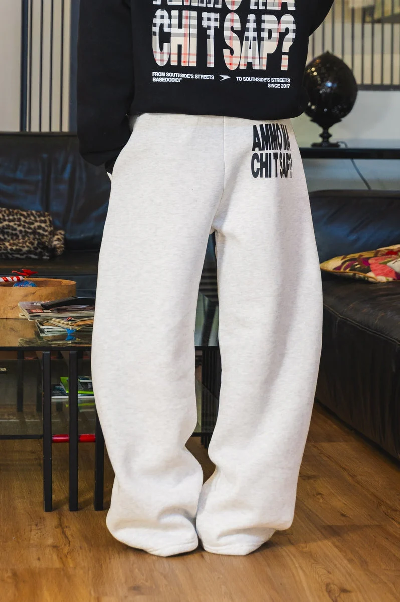 Fleece Pants "AMMO" CHI'T'SAP AshGrey/ScriptBlack - Image 3