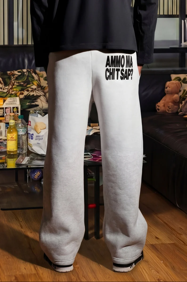 Fleece Pants "AMMO" CHI'T'SAP AshGrey/ScriptBlack - Image 5