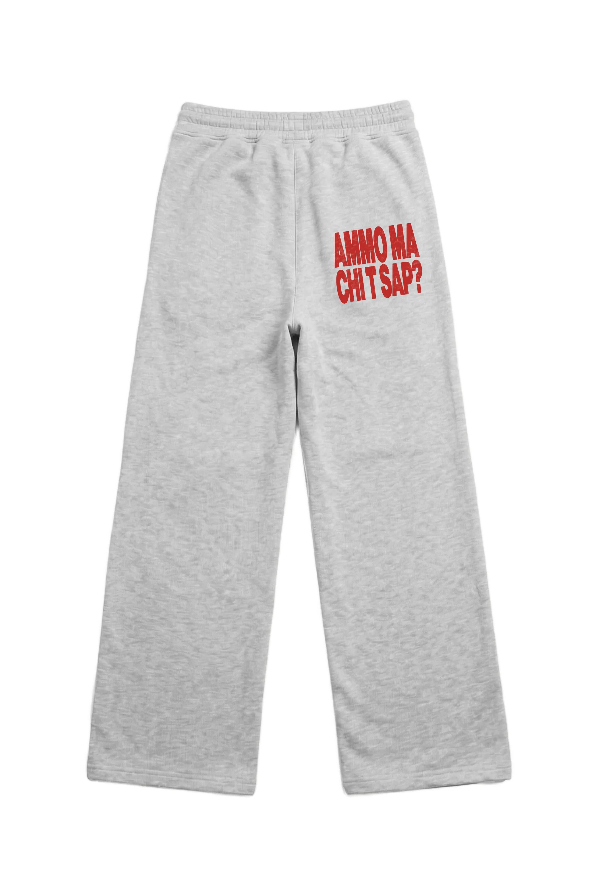 Fleece Pants "AMMO" CHI'T'SAP AshGrey/ScriptRed - Image 5
