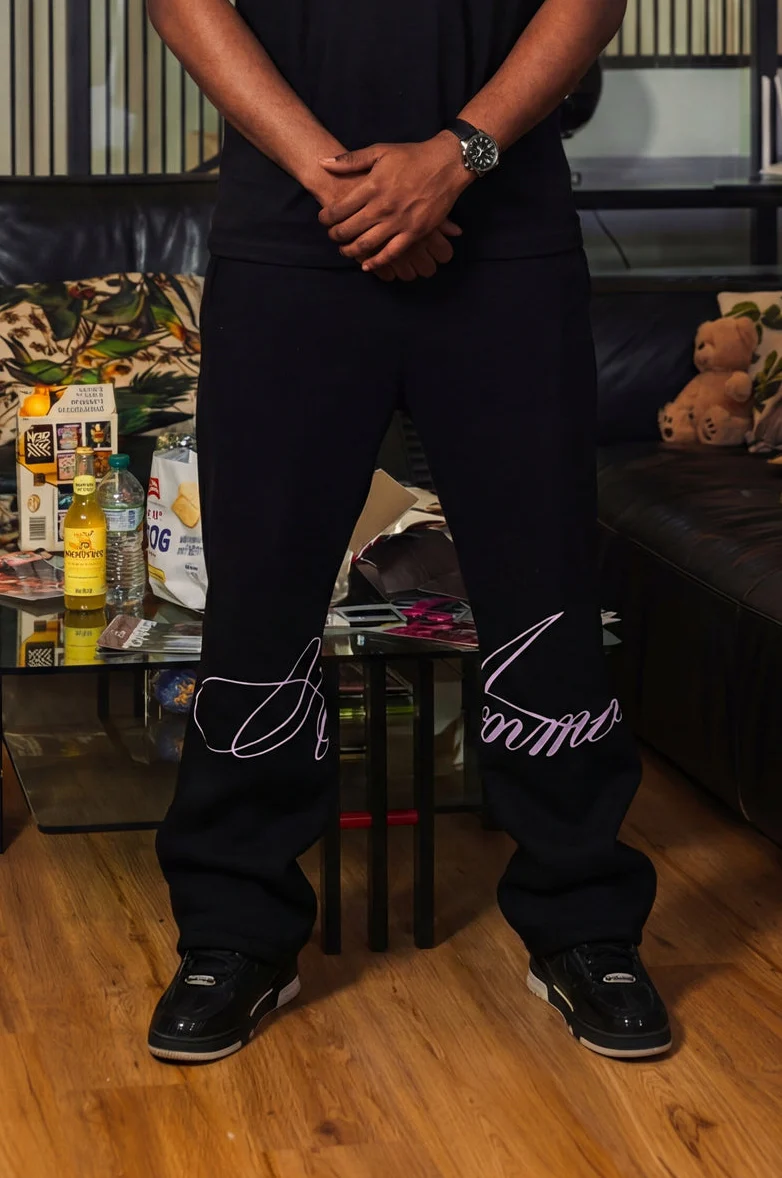 Fleece Pants "AMMO" CHI'T'SAP Black/ScriptPink - Image 4