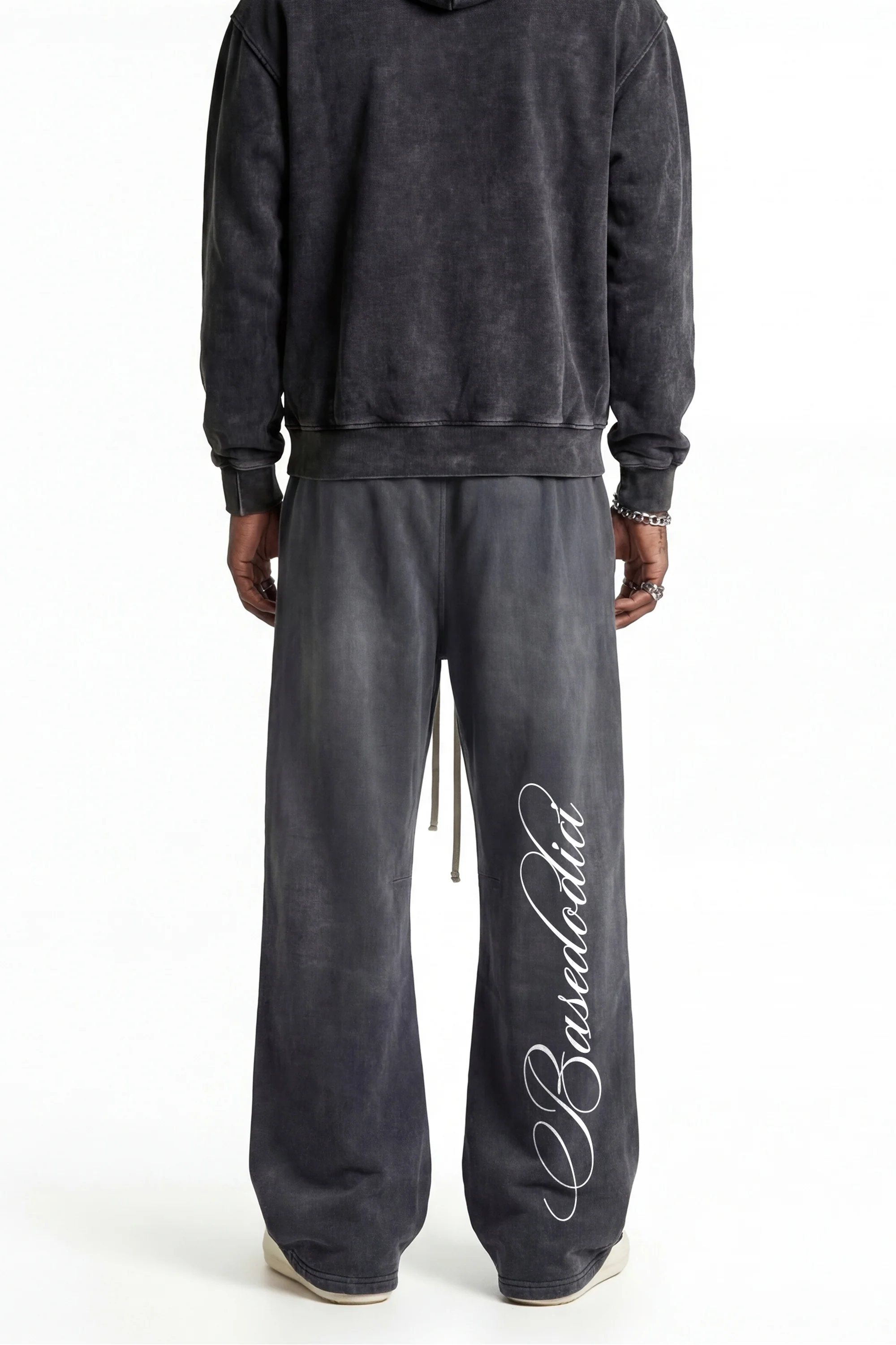 Fleece Pants "FOR DREAMERS" Dark Grey - Image 3