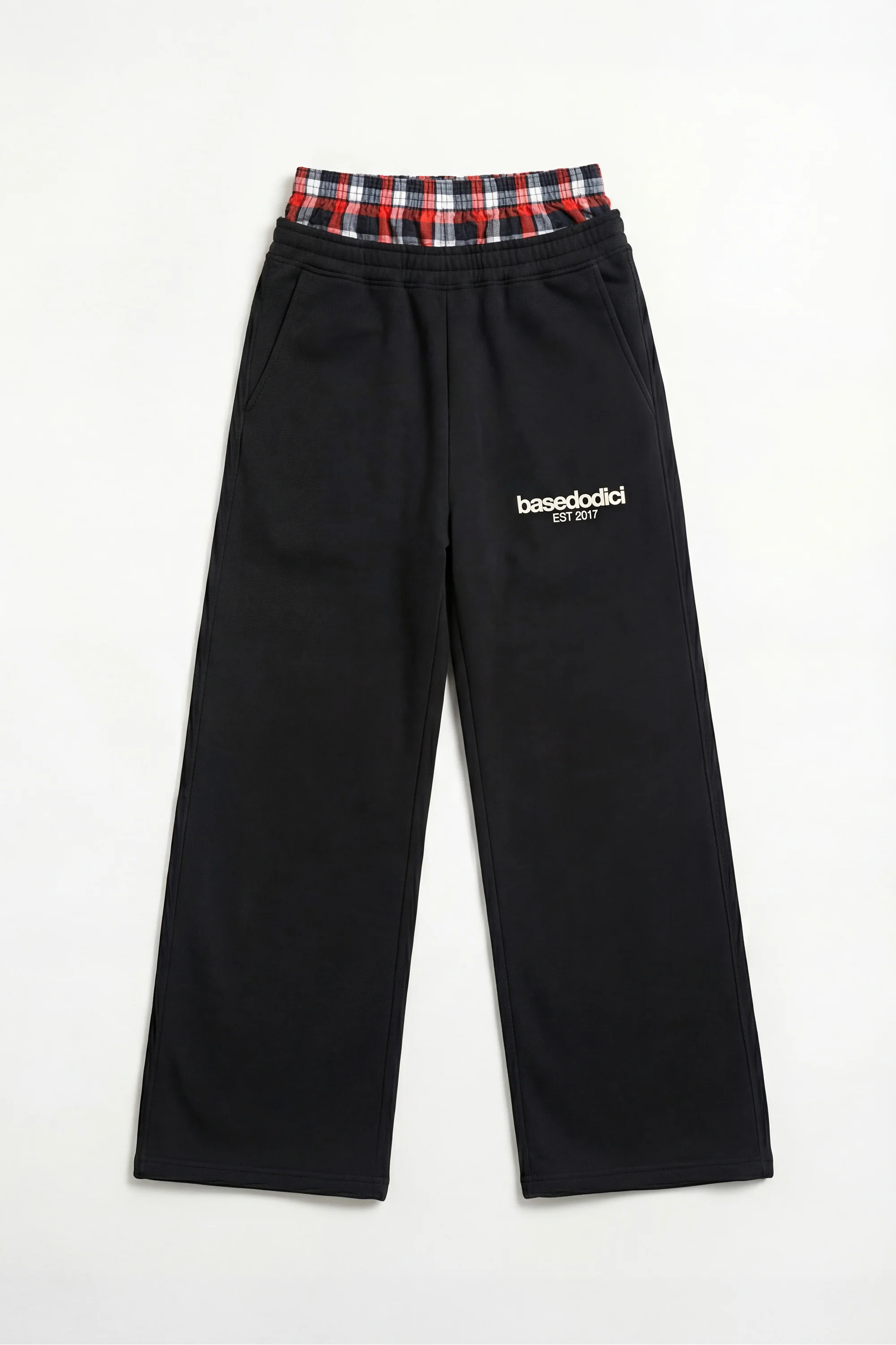 Fleece Pants "FOR DREAMERS" DoubleLayer Logo Black/Red - Image 2