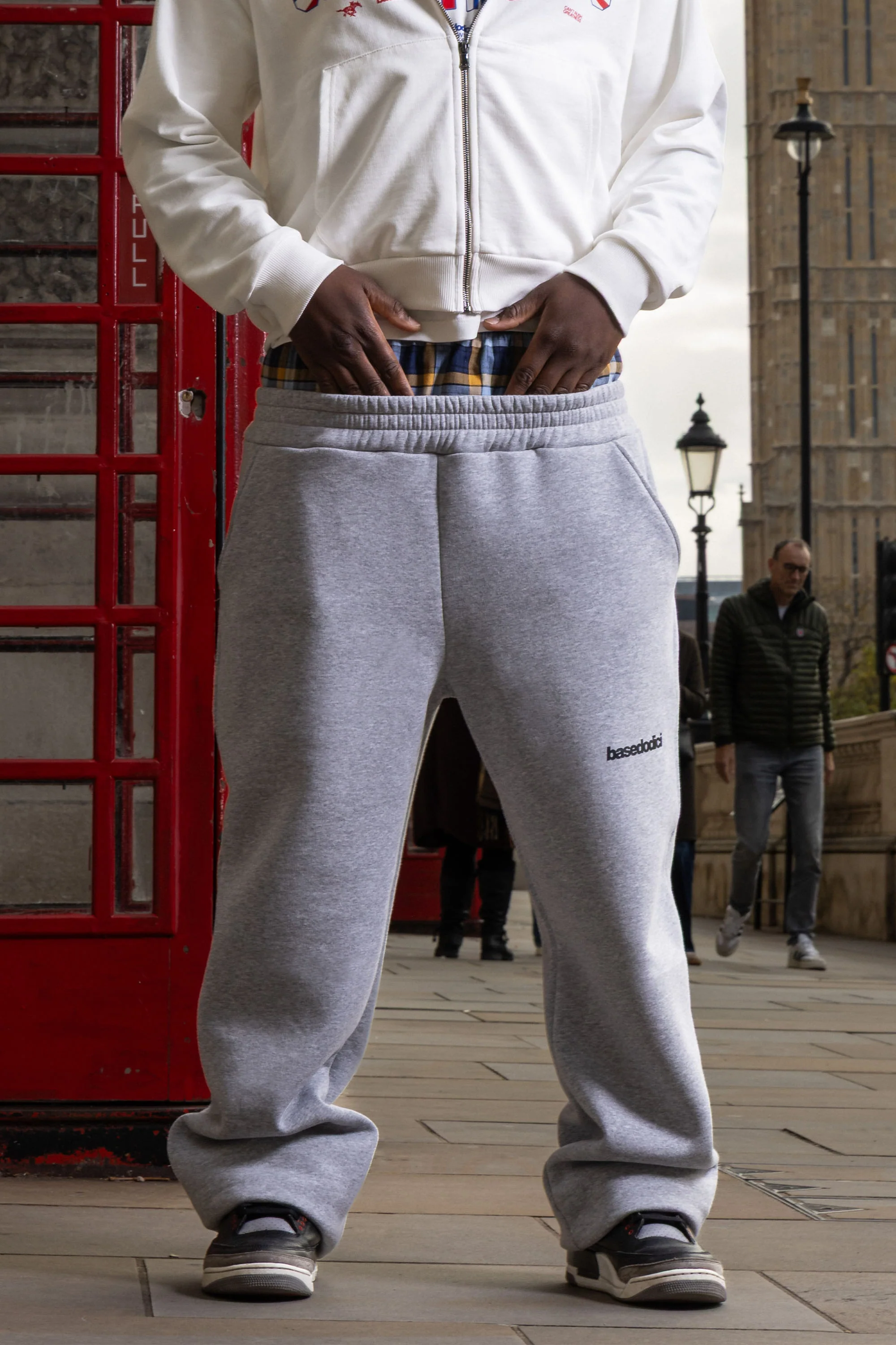 Fleece Pants "RUDEBOY LDN" DoubleLayer AshGrey - Image 3