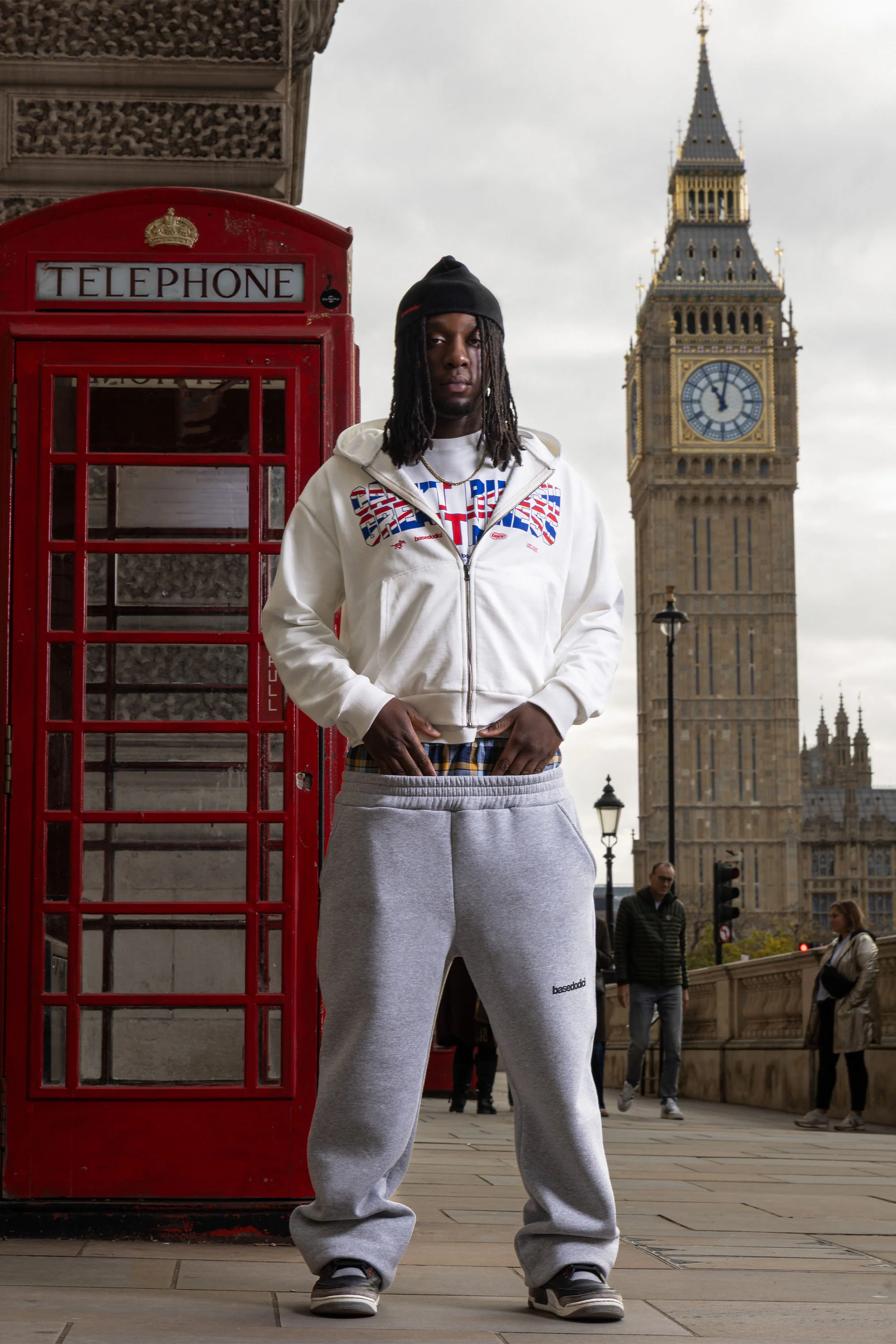 Fleece Pants "RUDEBOY LDN" DoubleLayer AshGrey - Image 4