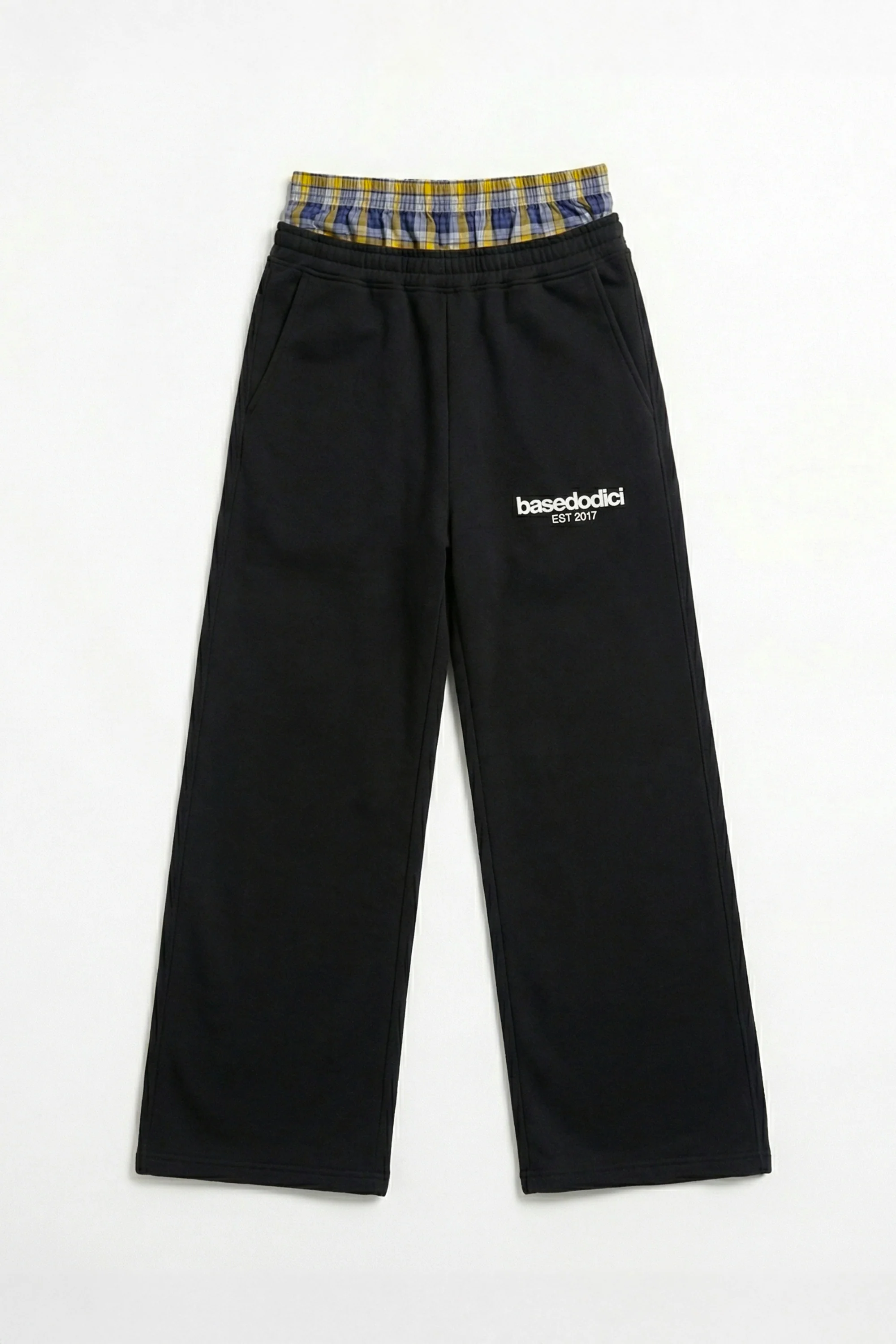 Fleece Pants "VALENTINE" DoubleLayer Black/BigCheck - Image 3