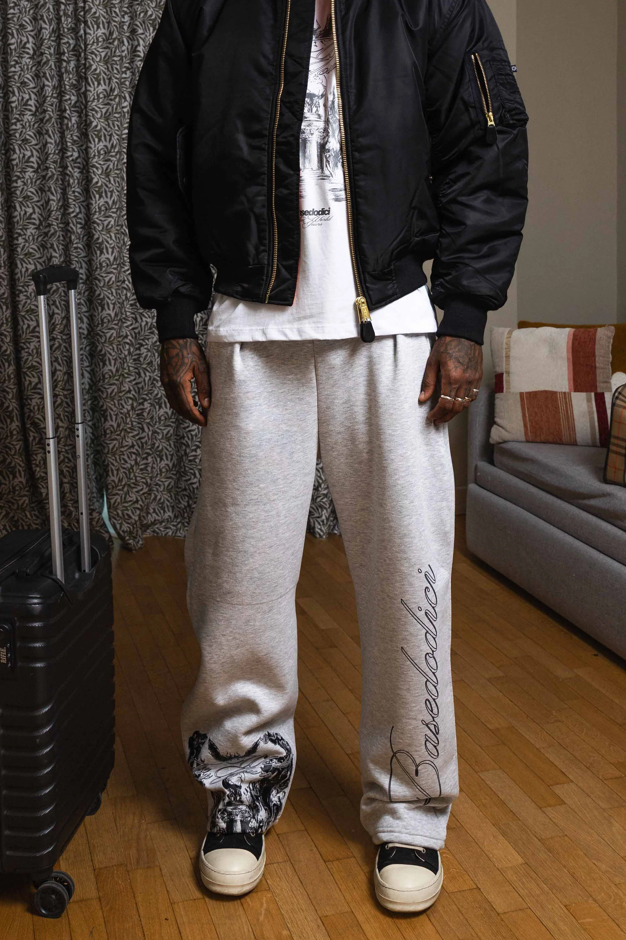Fleece Pants "WORLD TOUR" Scarface AshGrey - Image 4