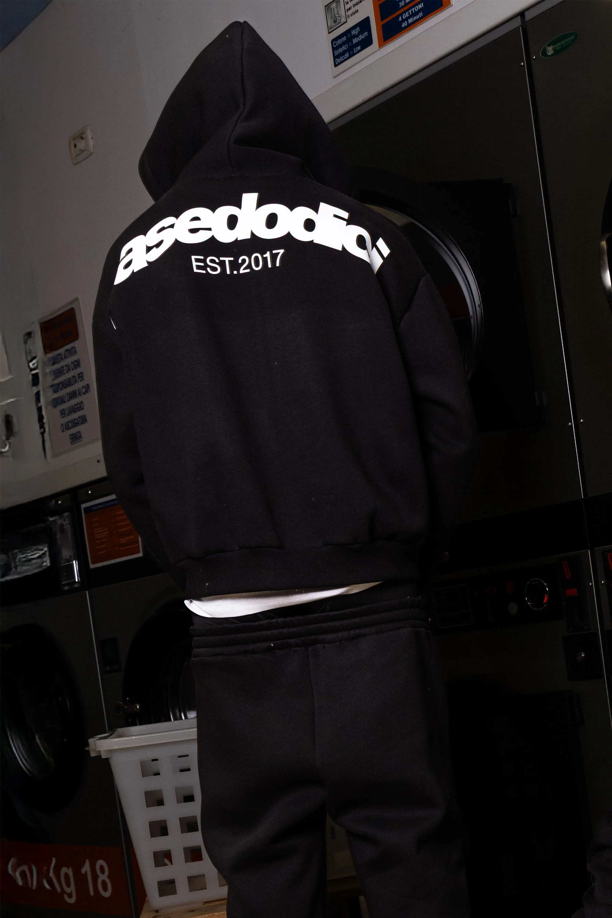 Full Zip "COMFY" Back Logo Black/White - Image 4