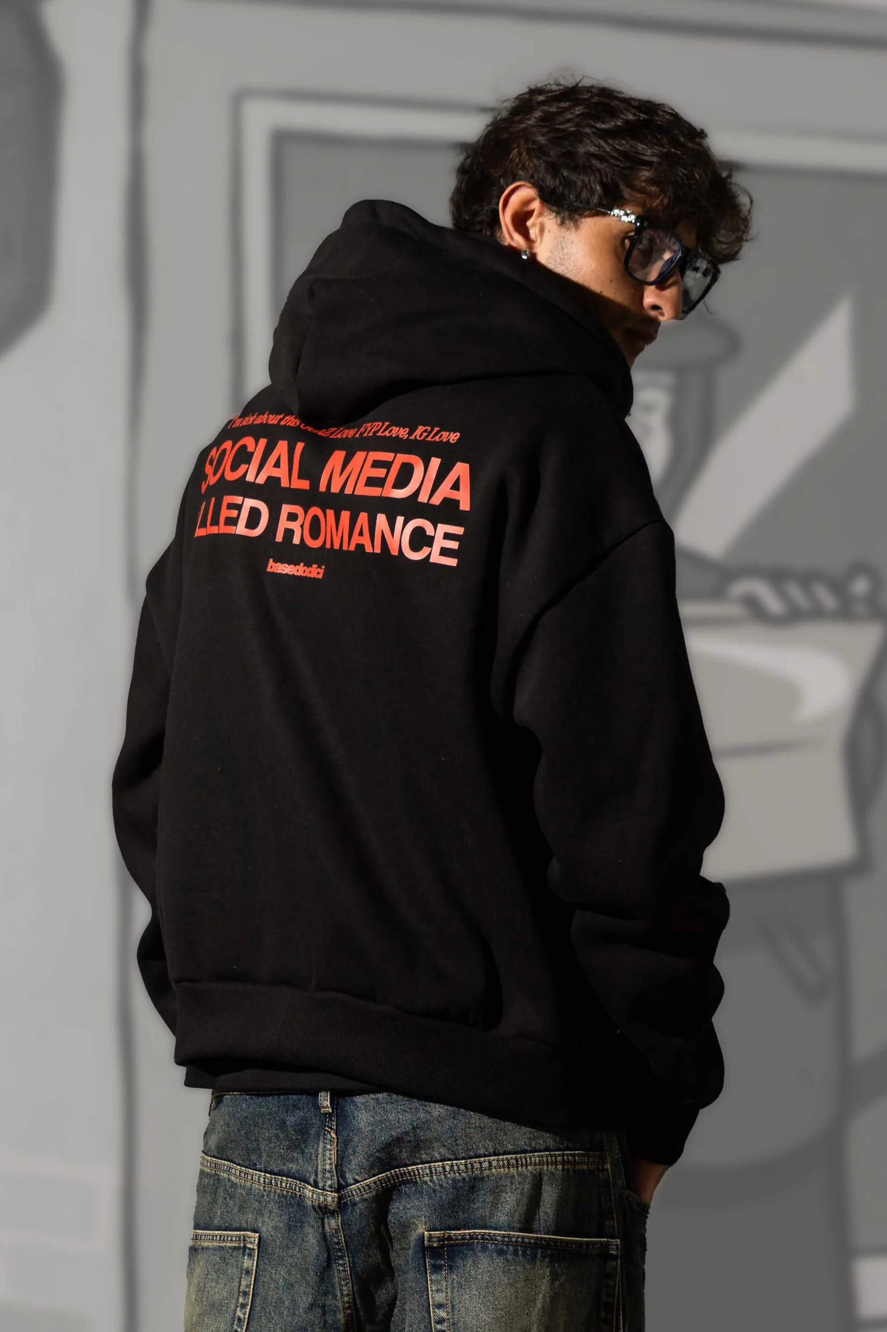 Full Zip "KILLED ROMANCE" Black/Red - Image 3