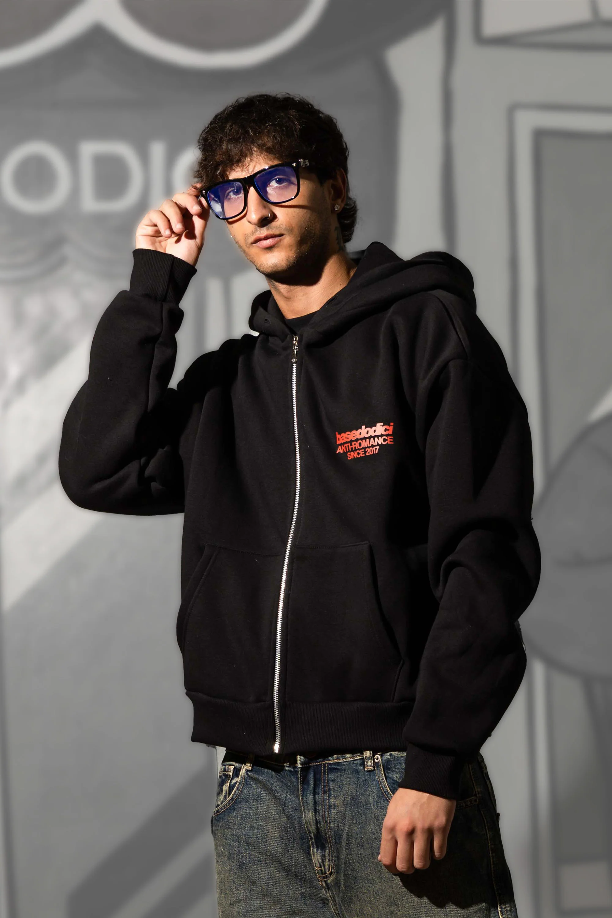 Full Zip "KILLED ROMANCE" Black/Red - Image 5