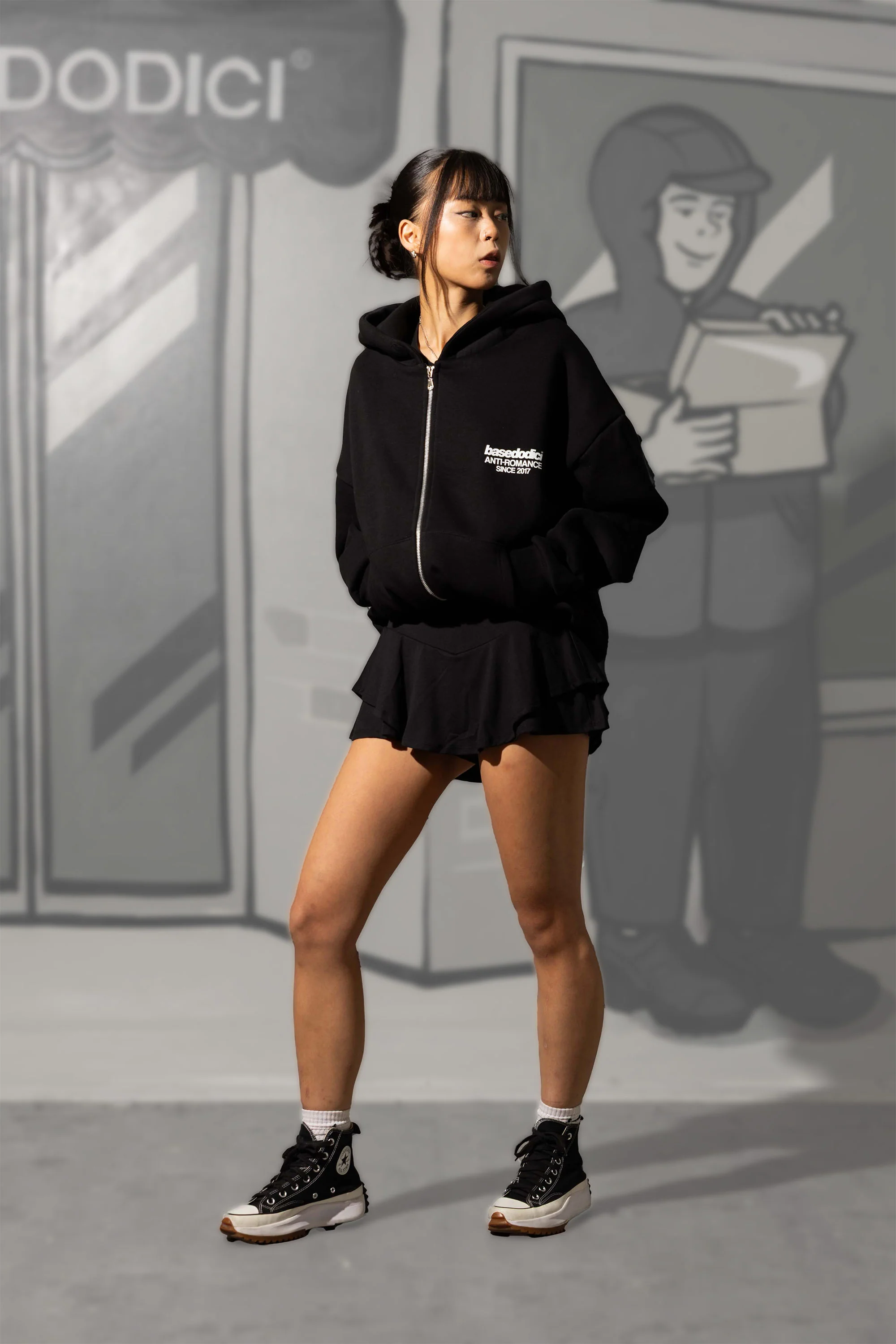 Full Zip "KILLED ROMANCE" Black/White - Image 10