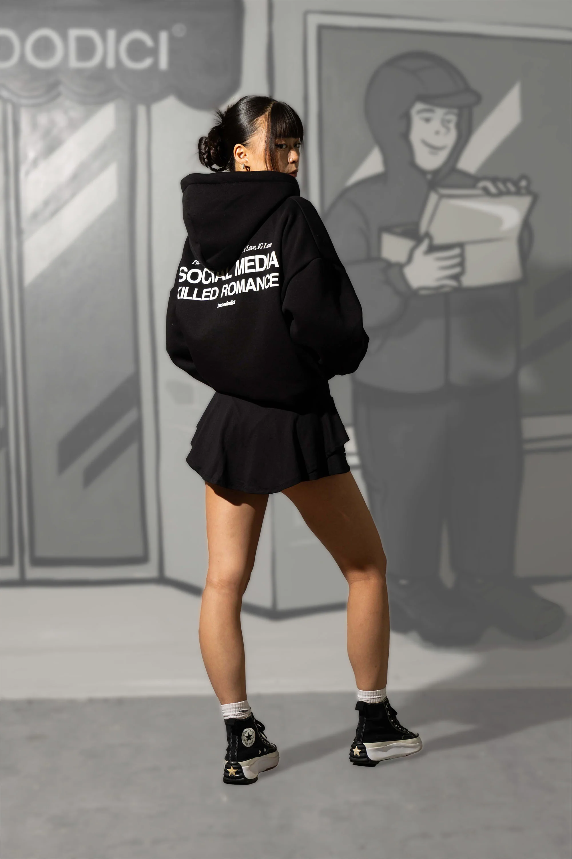 Full Zip "KILLED ROMANCE" Black/White - Image 11