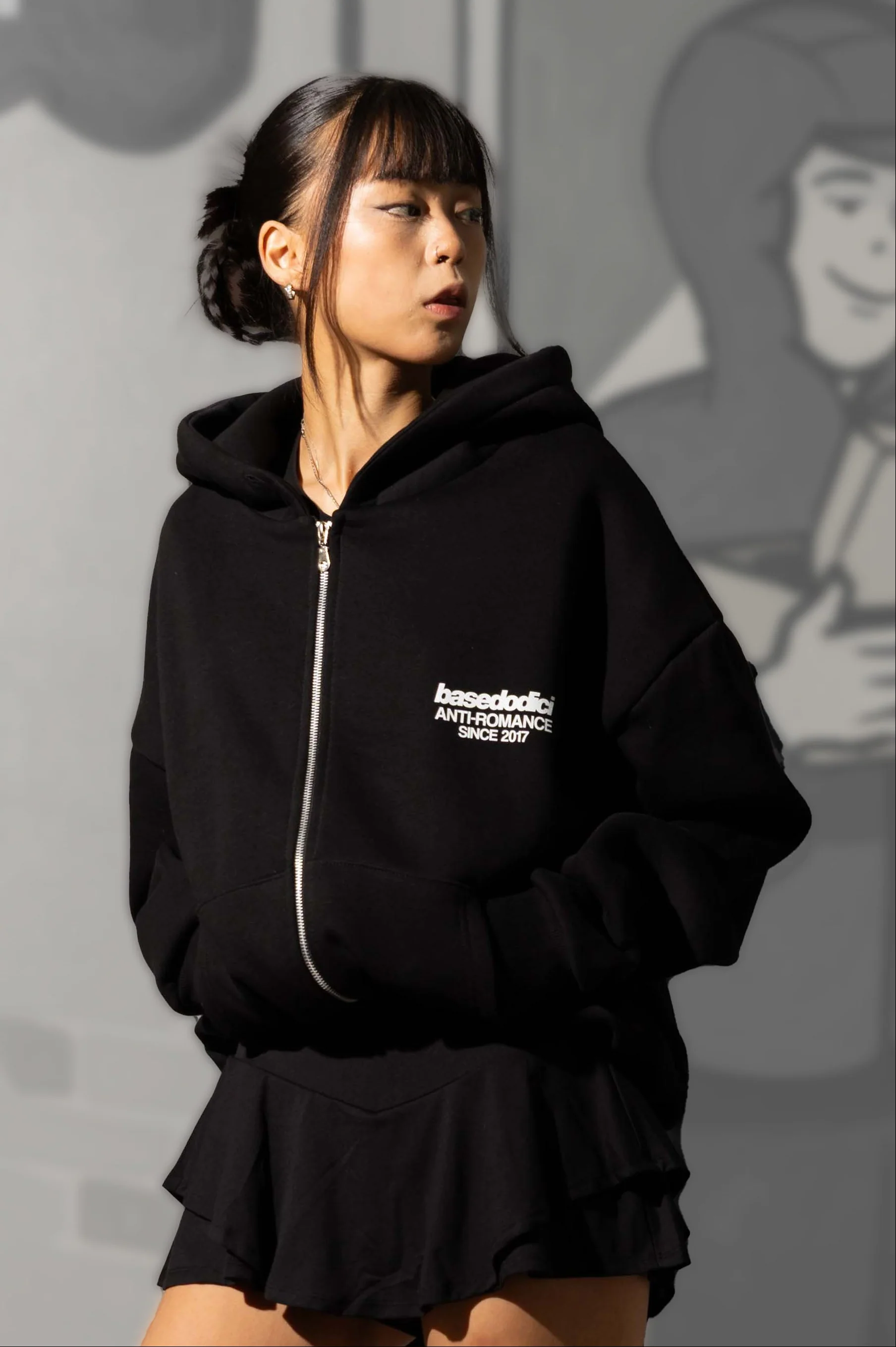 Full Zip "KILLED ROMANCE" Black/White - Image 5