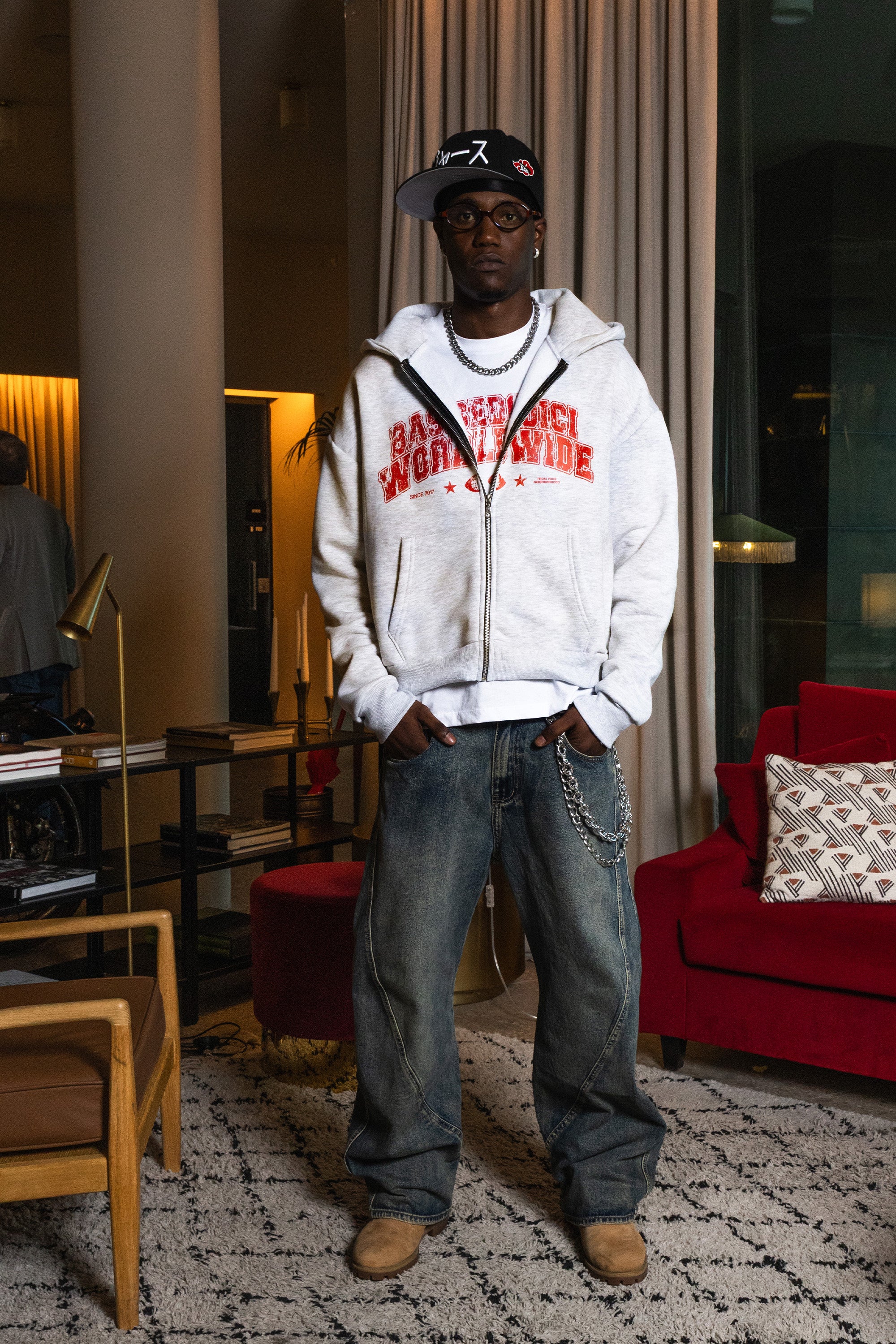 Full Zip "WORLD TOUR" B12 Worldwide AshGrey - Image 4