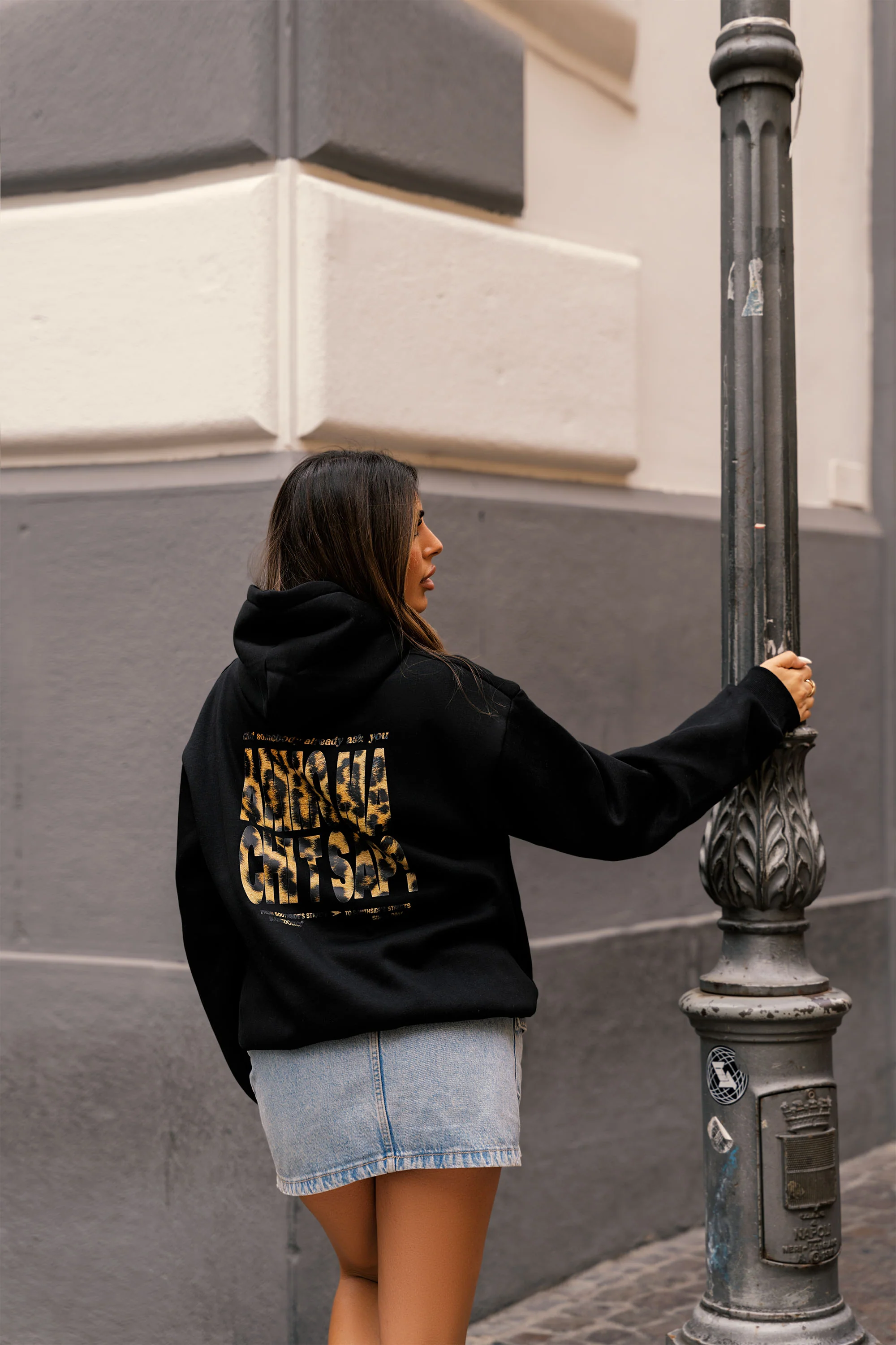 Hoodie "AMMO" CHI'T'SAP Black/Animalier Yellow - Image 4