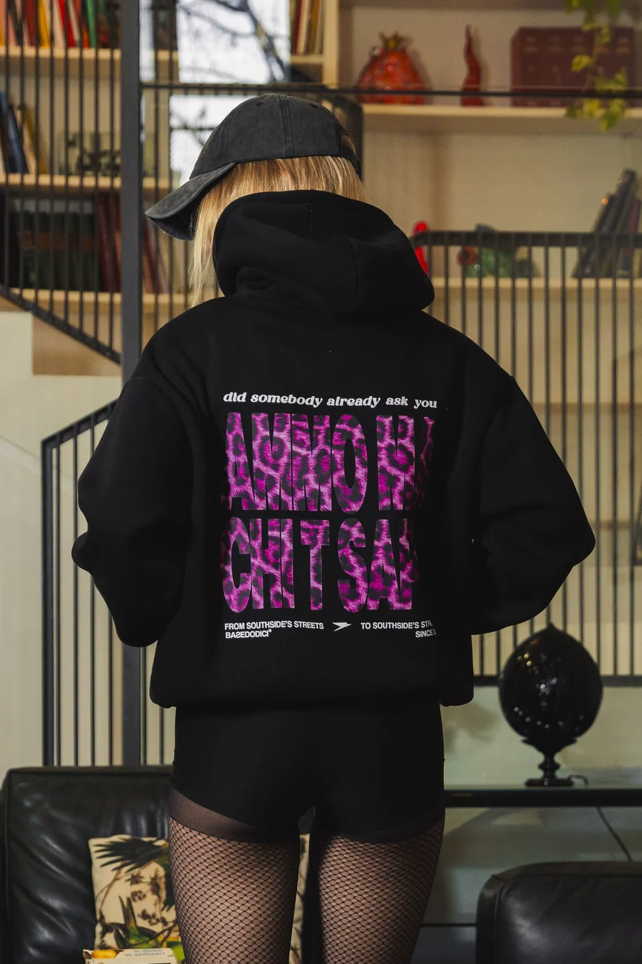 Hoodie "AMMO" CHI'T'SAP Black/AnimalierPurple - Image 2