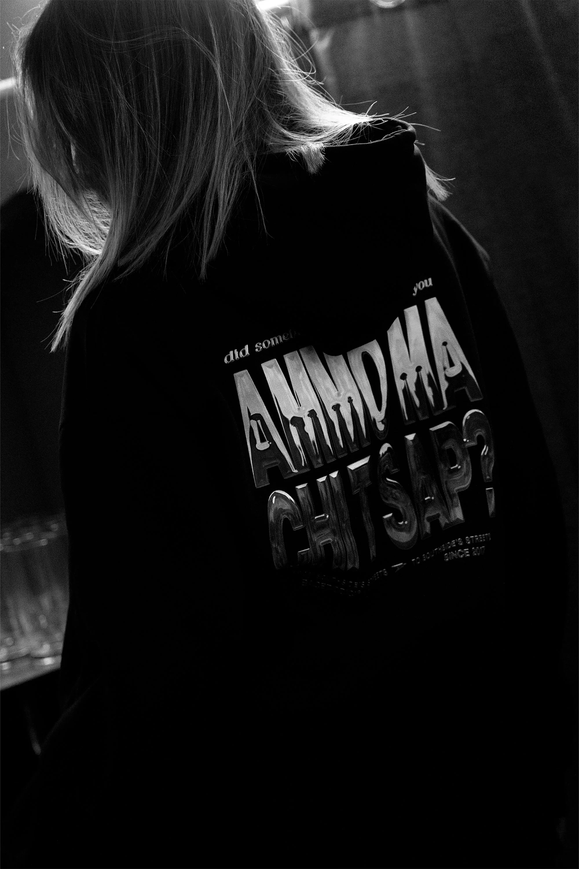 Hoodie "AMMO" CHI'T'SAP Black/Chrome - Image 4