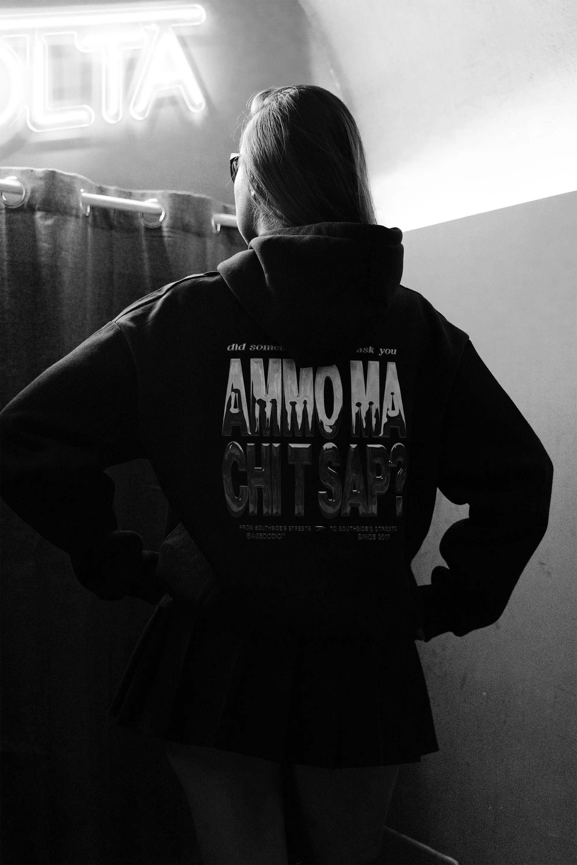 Hoodie "AMMO" CHI'T'SAP Black/Chrome - Image 5