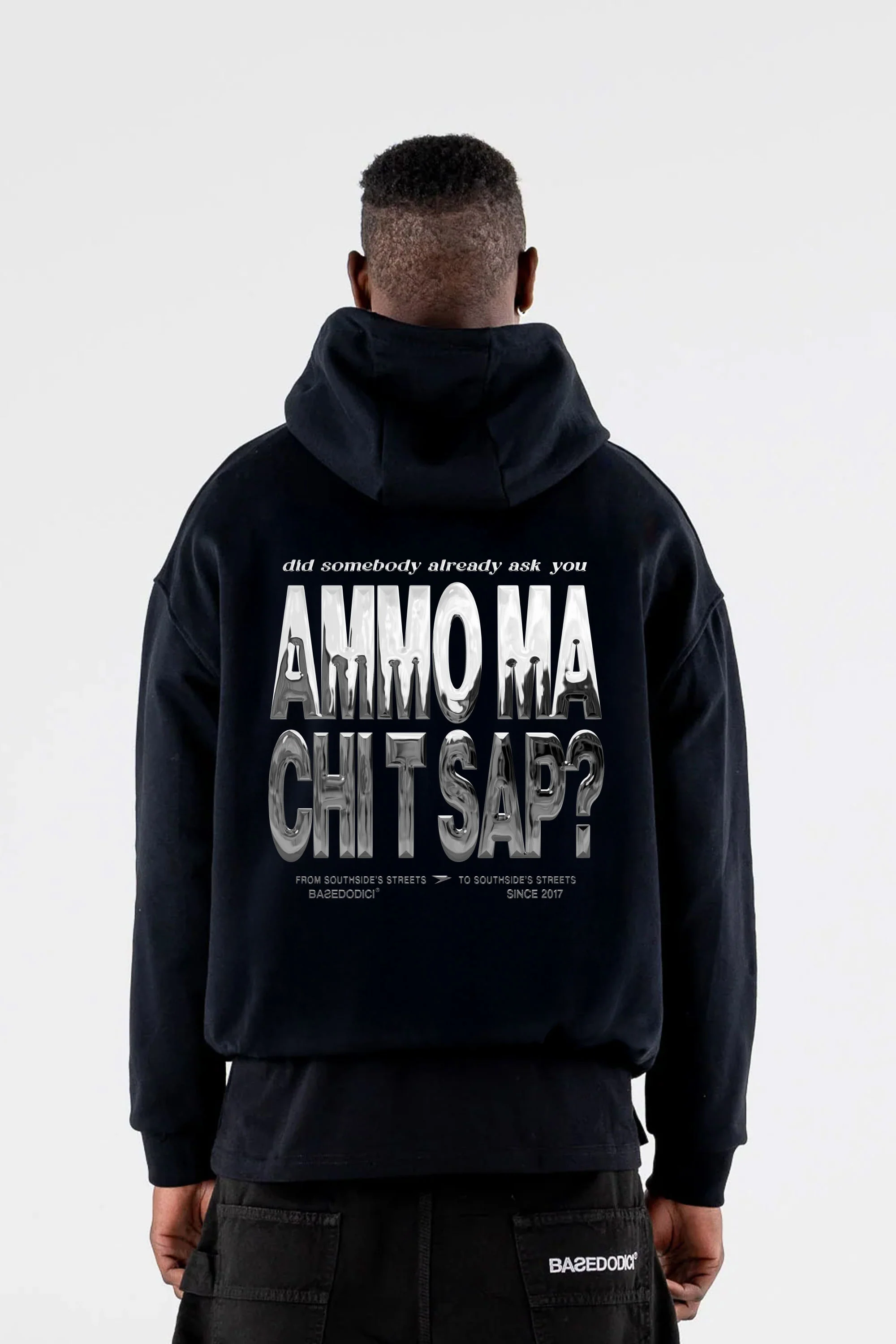 Hoodie "AMMO" CHI'T'SAP Black/Chrome - Image 8