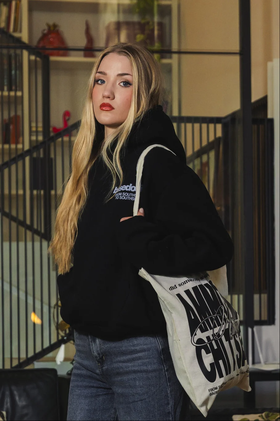 Hoodie "AMMO" CHI'T'SAP Black/FurryAzure - Image 6