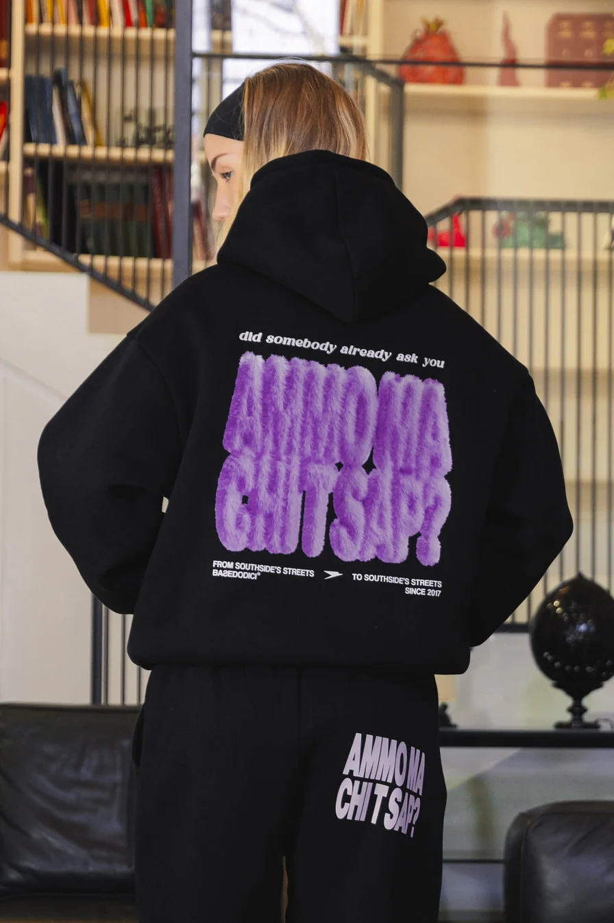 Hoodie "AMMO" CHI'T'SAP Black/FurryPink