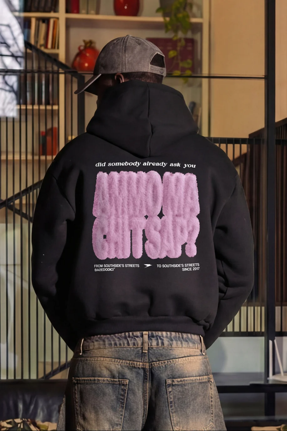 Hoodie "AMMO" CHI'T'SAP Black/FurryPink - Image 5