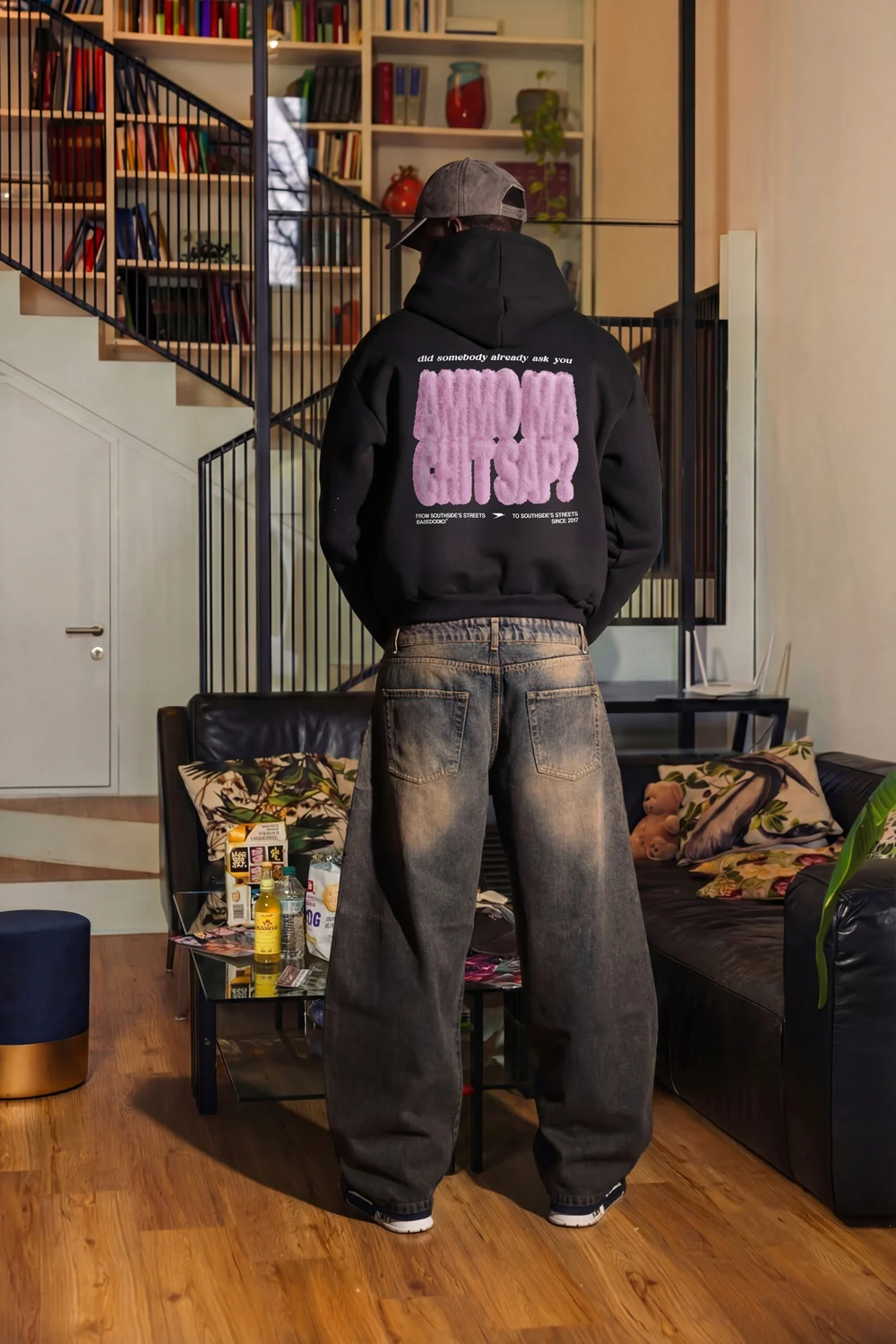 Hoodie "AMMO" CHI'T'SAP Black/FurryPink - Image 8