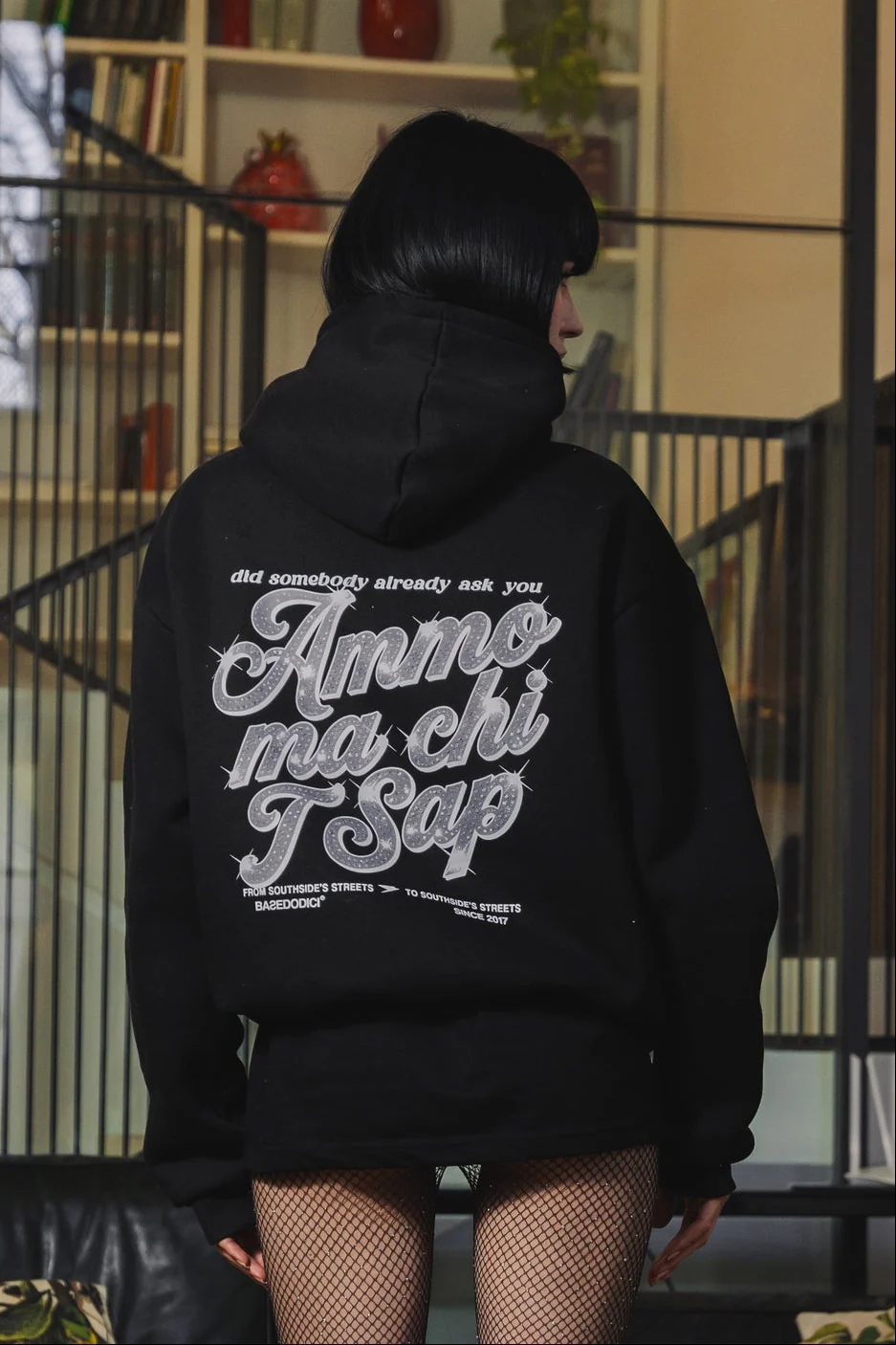 Hoodie "AMMO" CHI'T'SAP Black/GlitterItalic - Image 3