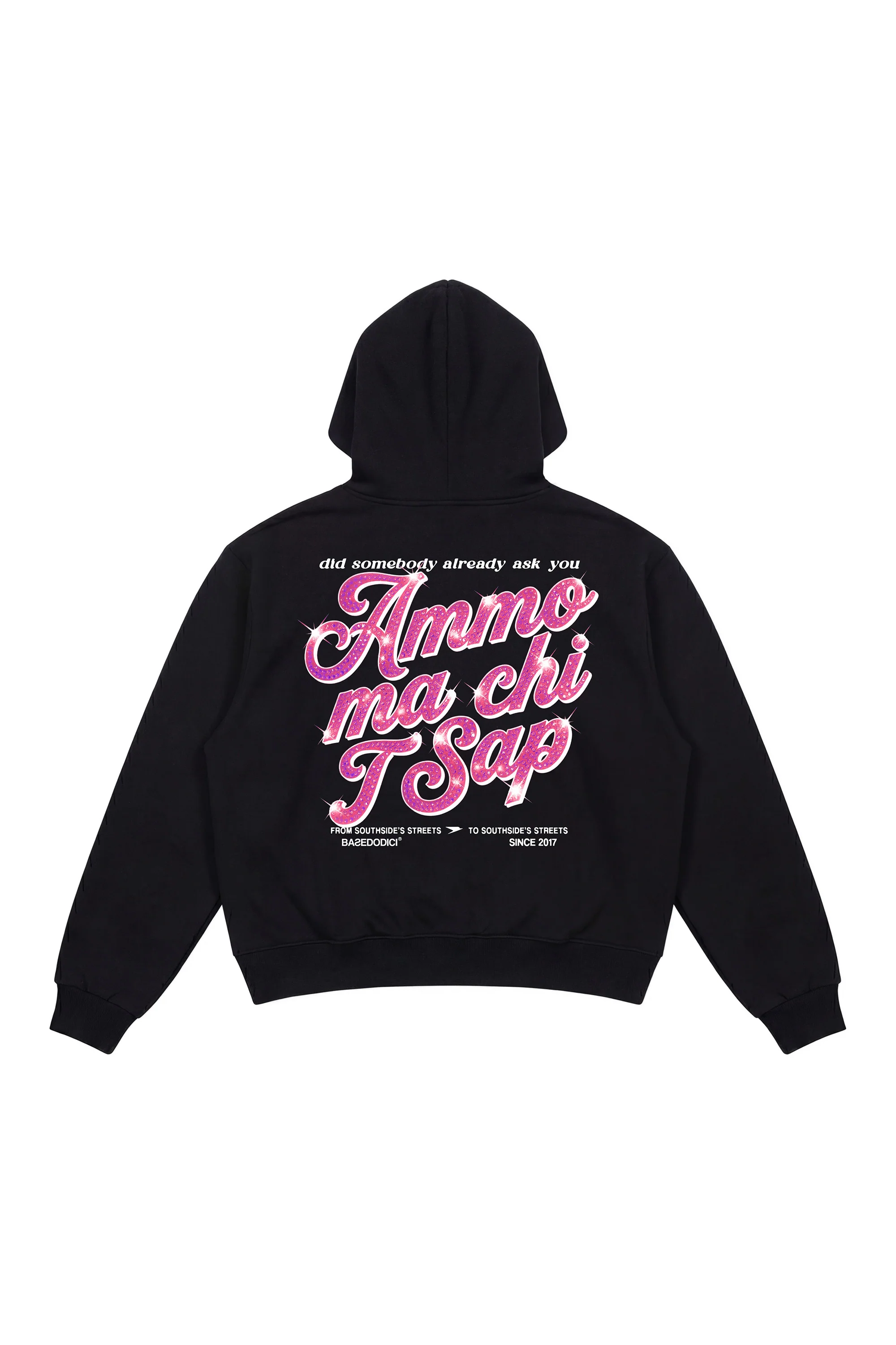Hoodie "AMMO" CHI'T'SAP Black/GlitterPinkItalic - Image 2