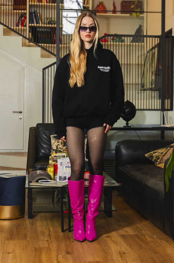 Hoodie "AMMO" CHI'T'SAP Black/GlitterPinkItalic - Image 6