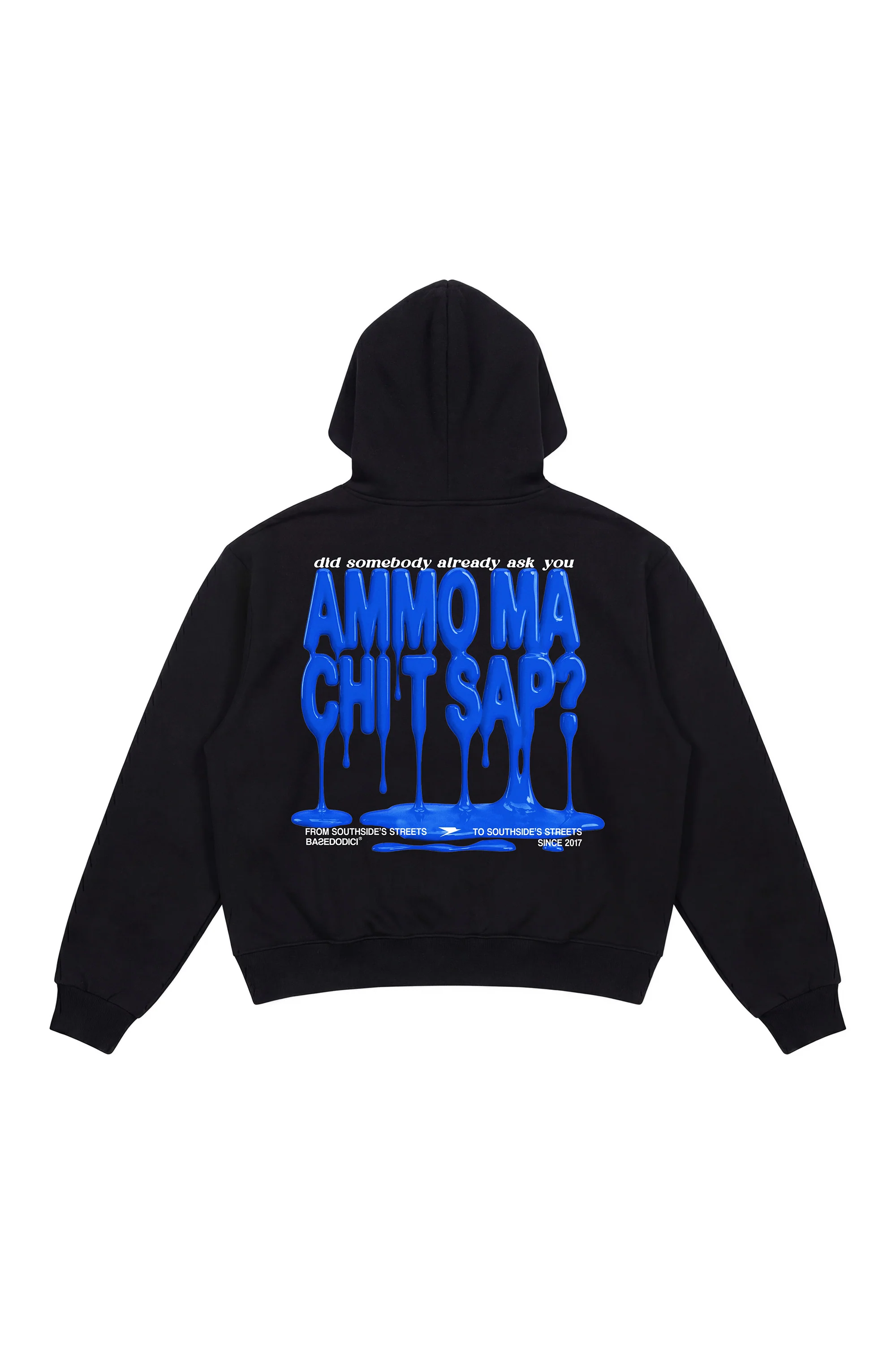 Hoodie "AMMO" CHI'T'SAP Black/PaintBlue