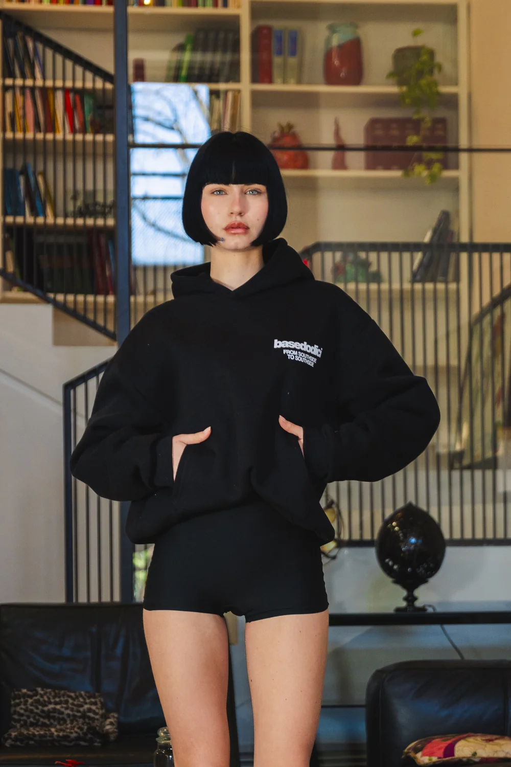 Hoodie "AMMO" CHI'T'SAP Black/PaintBlue - Image 4