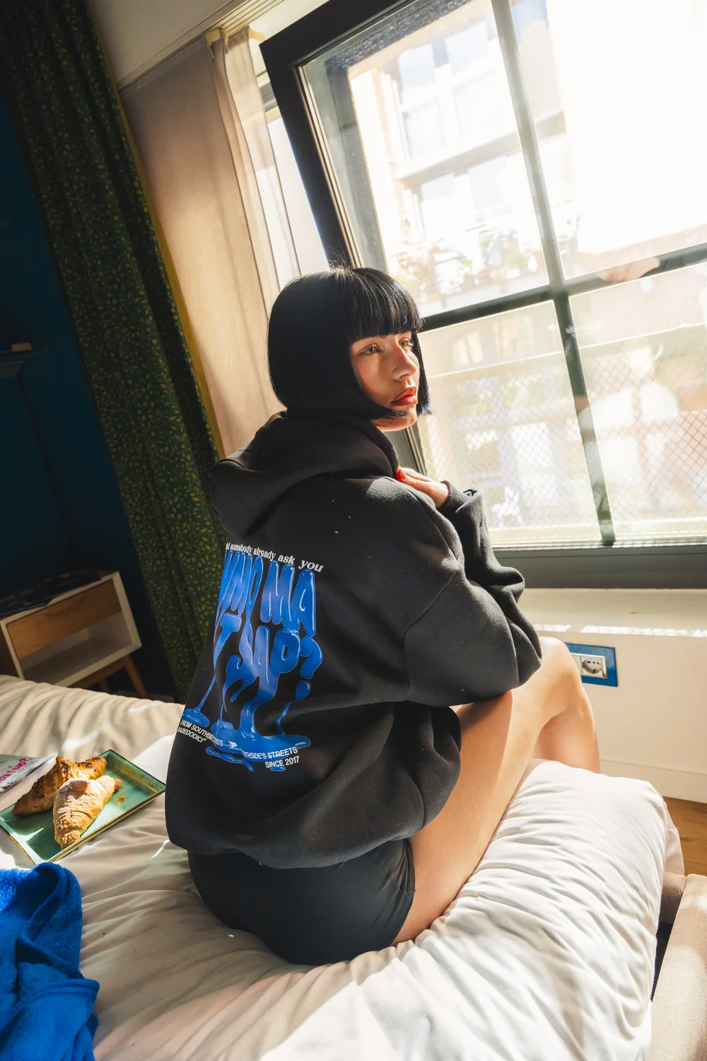 Hoodie "AMMO" CHI'T'SAP Black/PaintBlue - Image 5