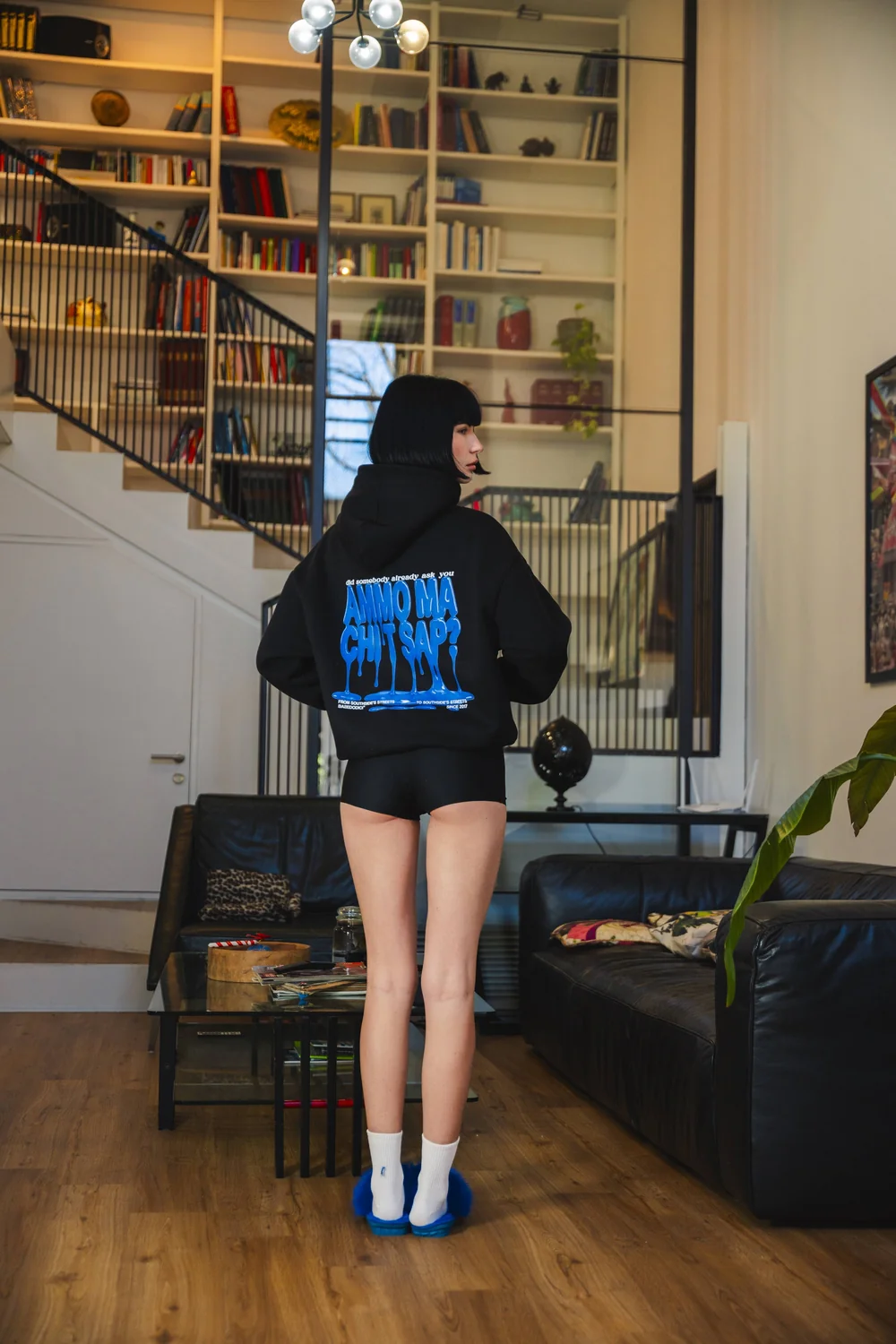 Hoodie "AMMO" CHI'T'SAP Black/PaintBlue - Image 7