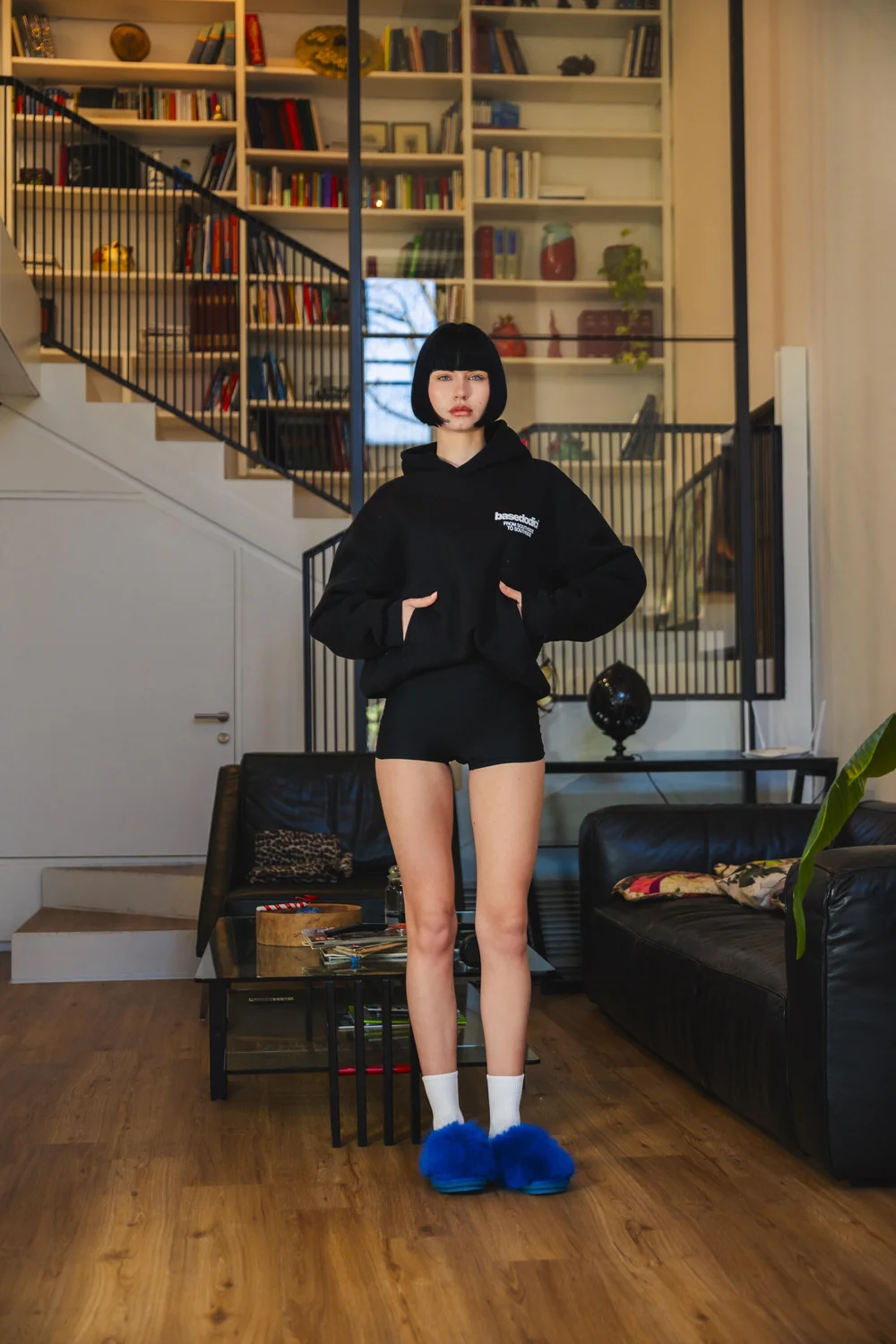 Hoodie "AMMO" CHI'T'SAP Black/PaintBlue - Image 8