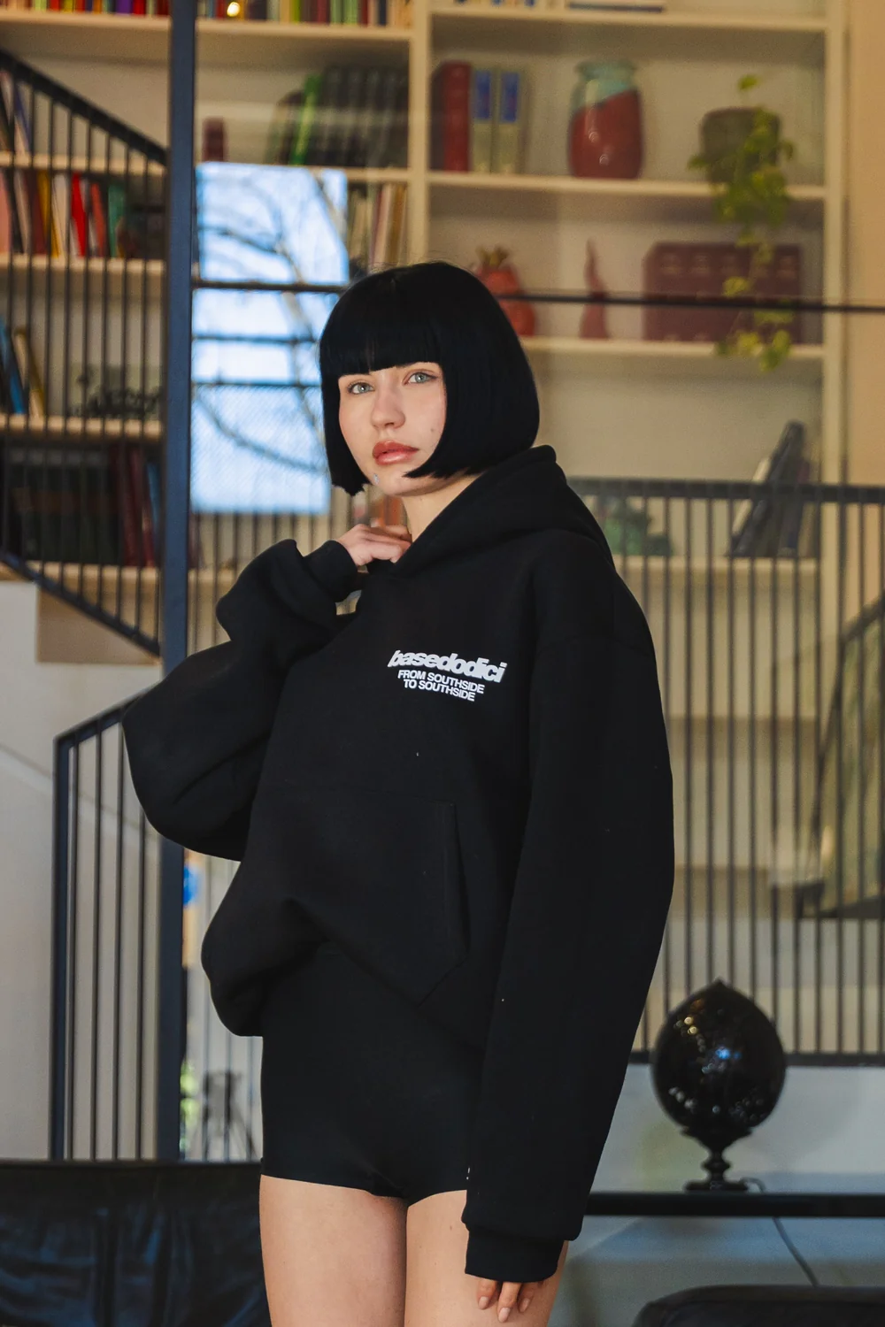 Hoodie "AMMO" CHI'T'SAP Black/PaintBlue - Image 9