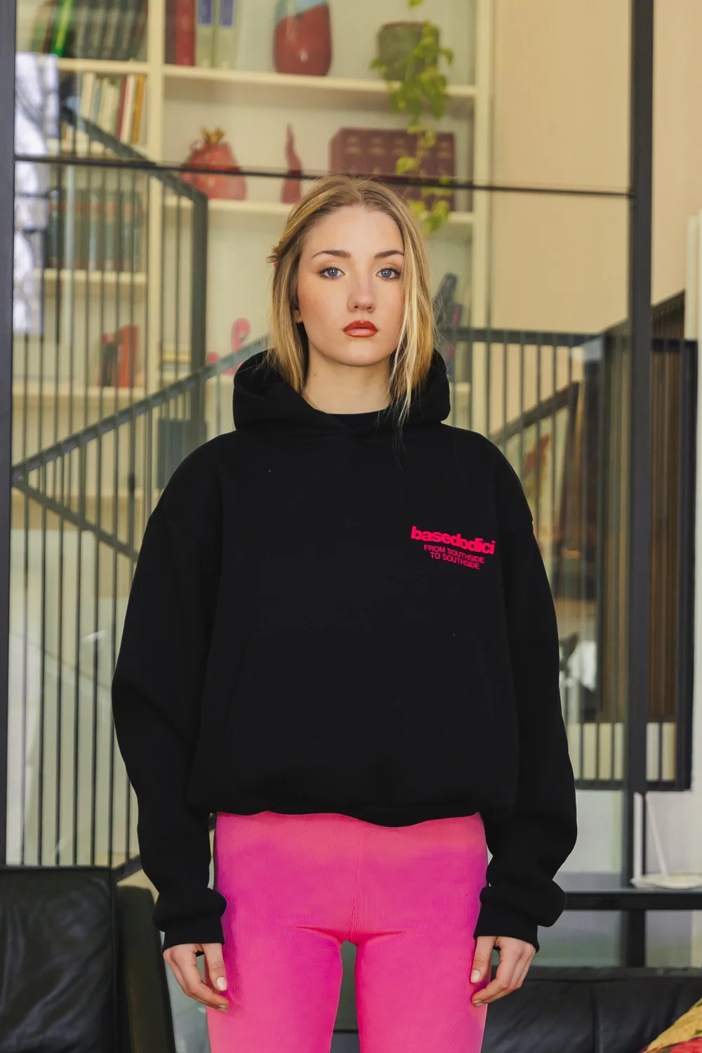 Hoodie "AMMO" CHI'T'SAP Black/PaintPink - Image 4