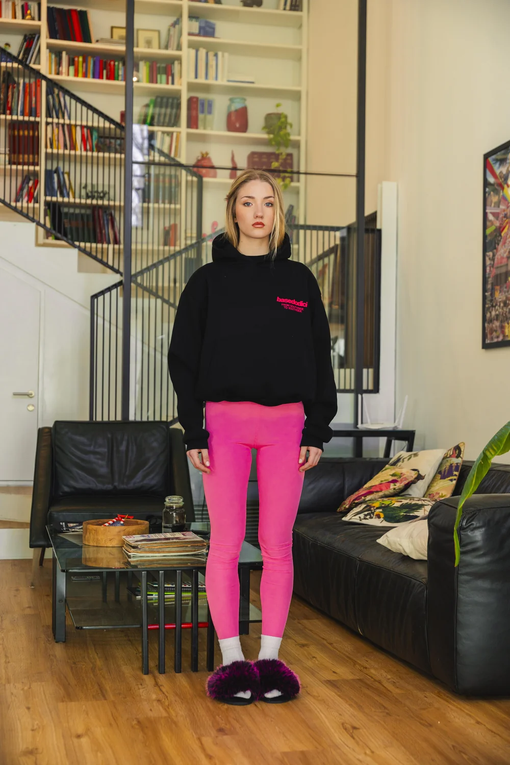 Hoodie "AMMO" CHI'T'SAP Black/PaintPink - Image 6