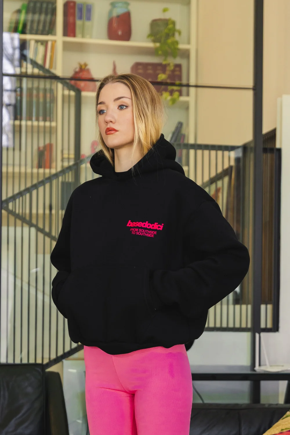 Hoodie "AMMO" CHI'T'SAP Black/PaintPink - Image 7