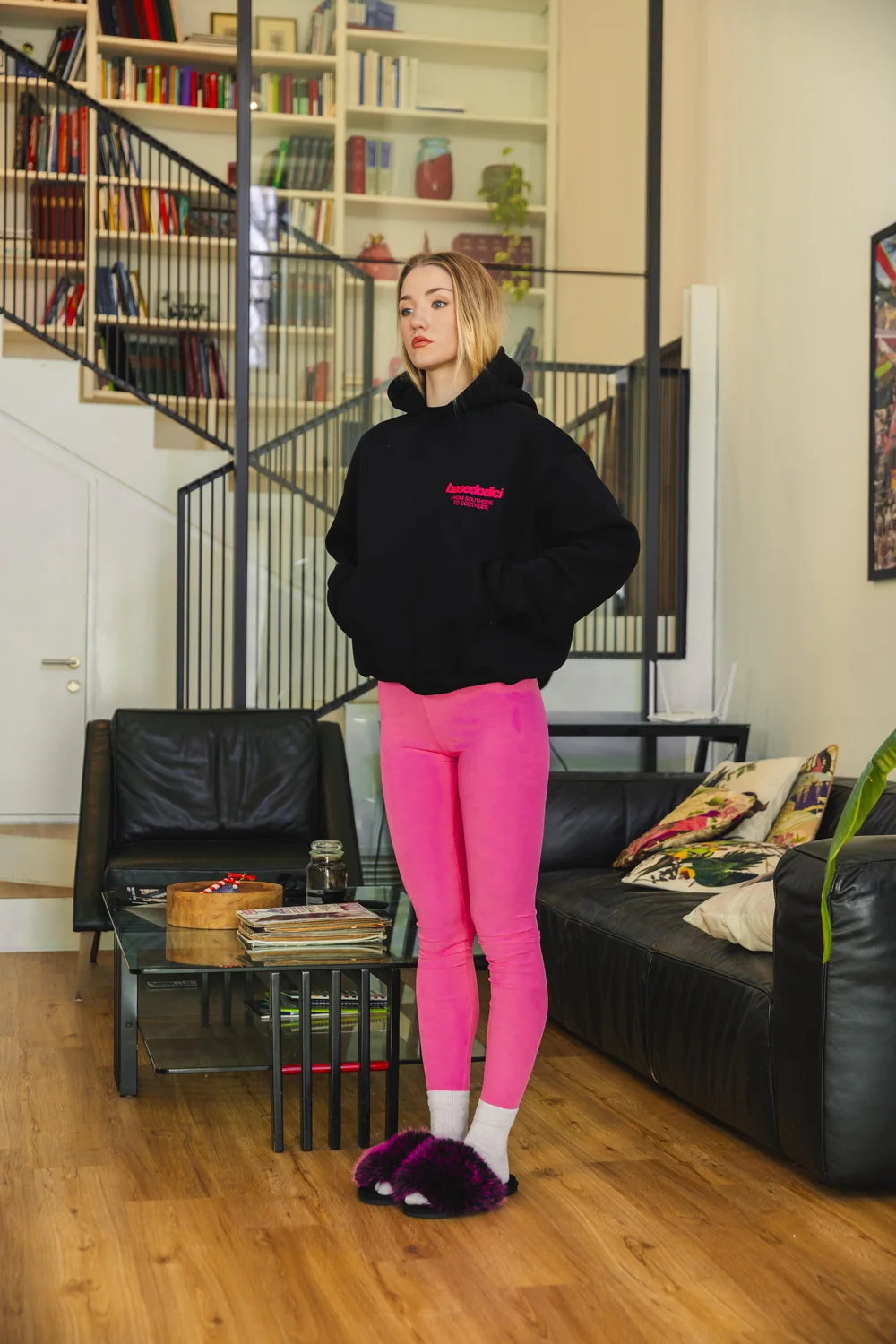 Hoodie "AMMO" CHI'T'SAP Black/PaintPink - Image 8