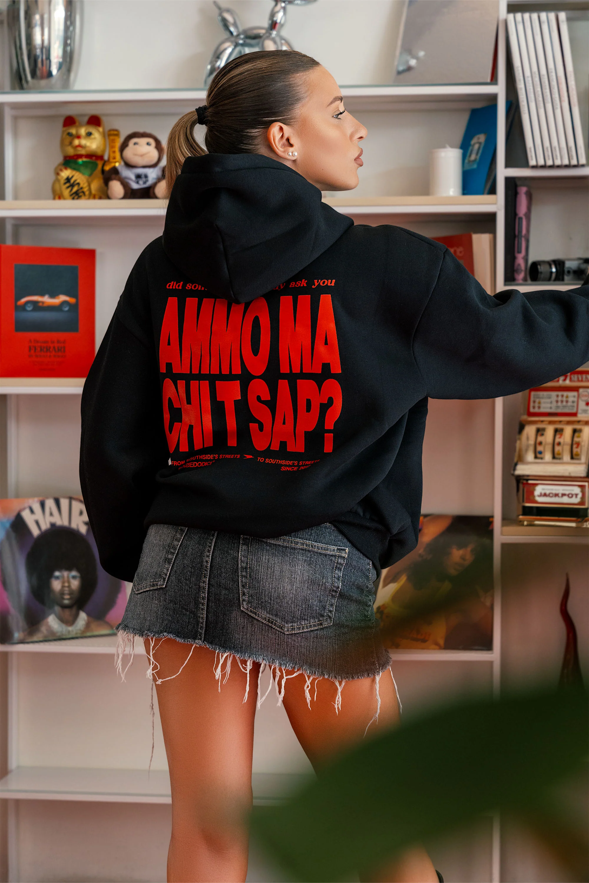 Hoodie "AMMO" CHI'T'SAP Black/Red
