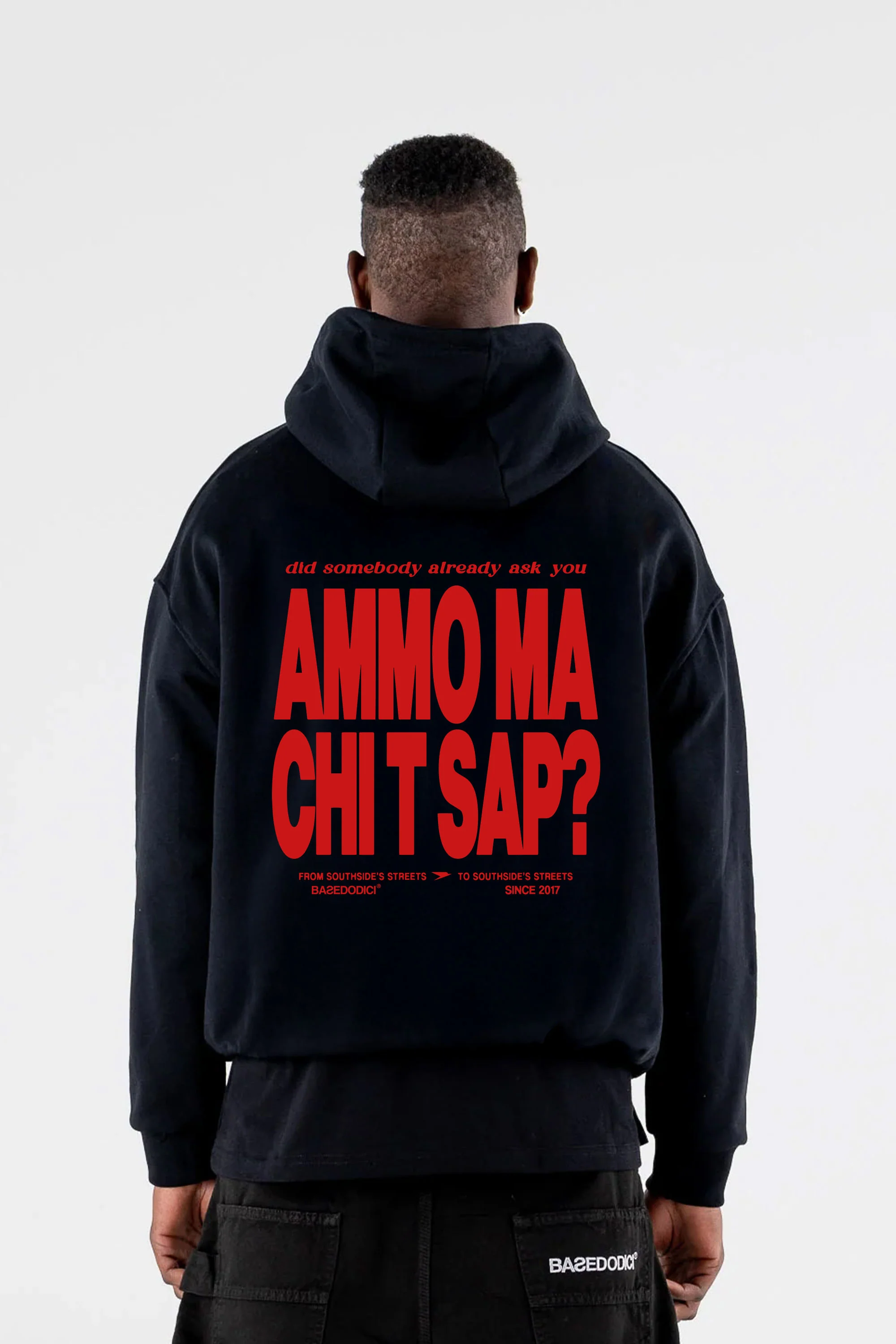 Hoodie "AMMO" CHI'T'SAP Black/Red - Image 5