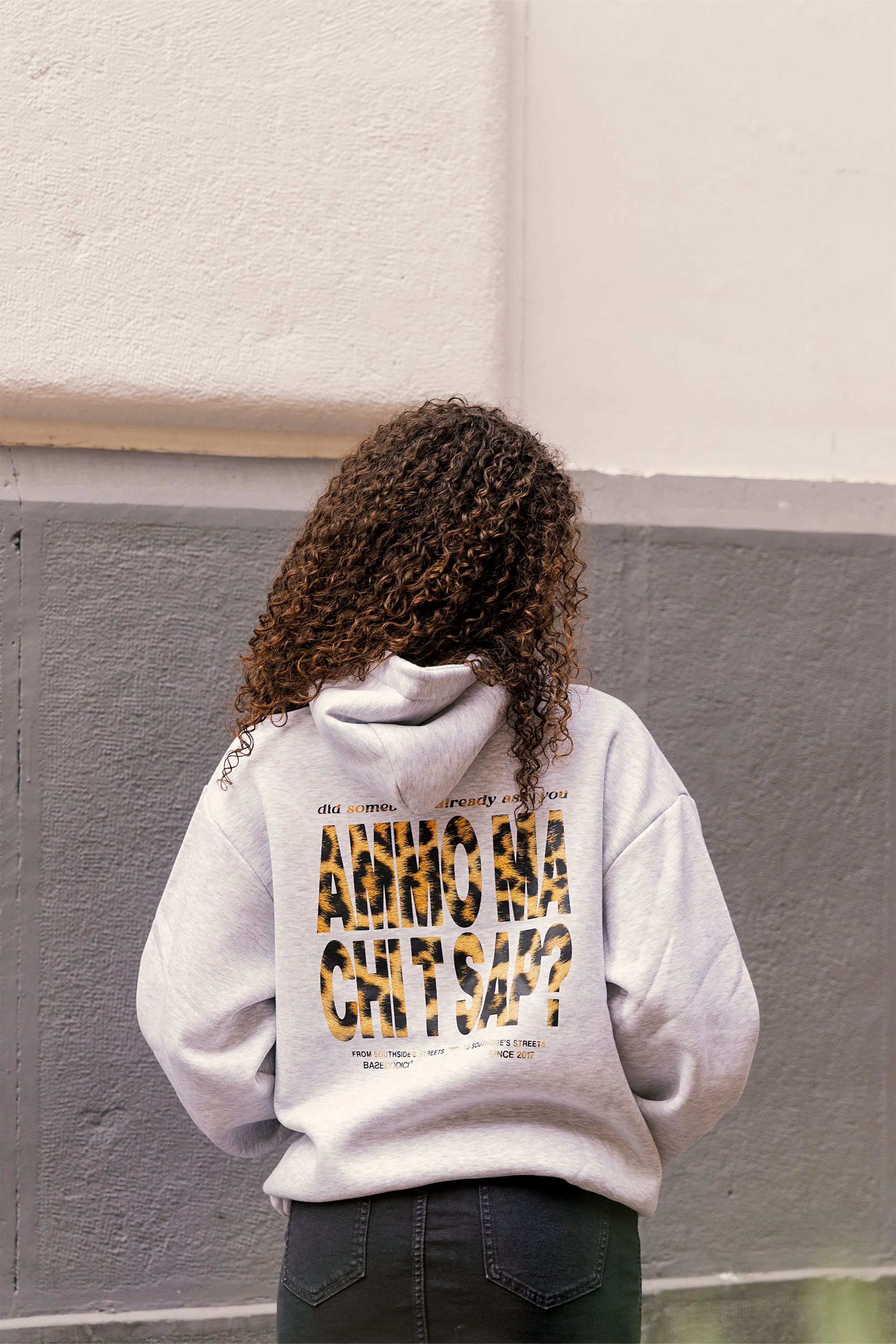 Hoodie "AMMO" CHI'T'SAP AshGrey/Animalier Yellow - Image 4