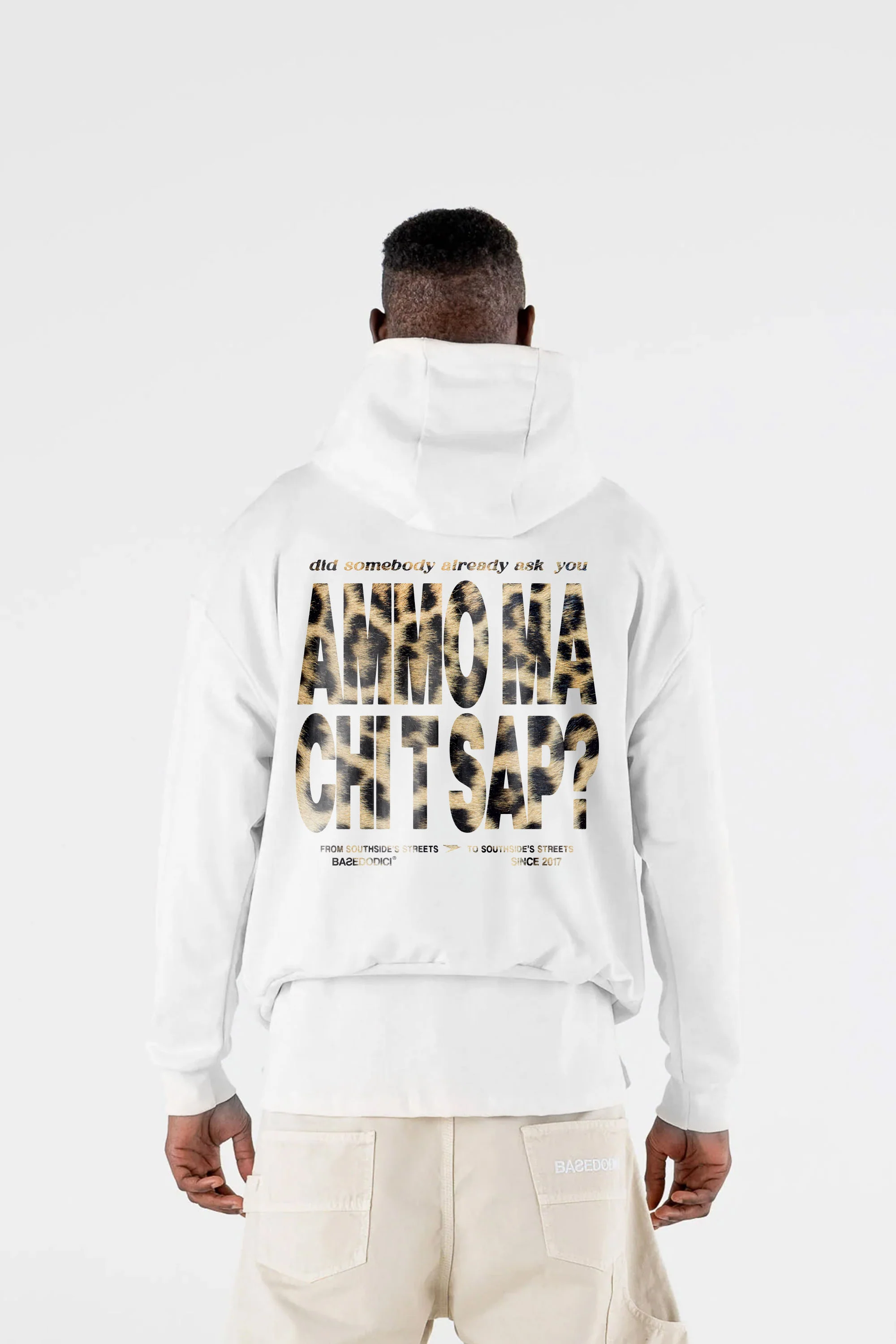 Hoodie "AMMO" CHI'T'SAP White/Animalier Yellow - Image 5