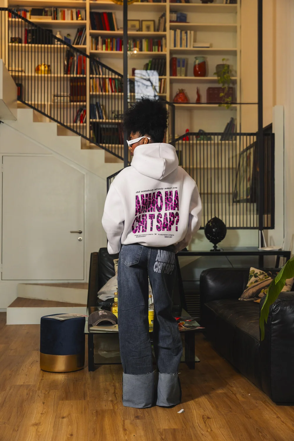 Hoodie "AMMO" CHI'T'SAP White/AnimalierPurple - Image 4