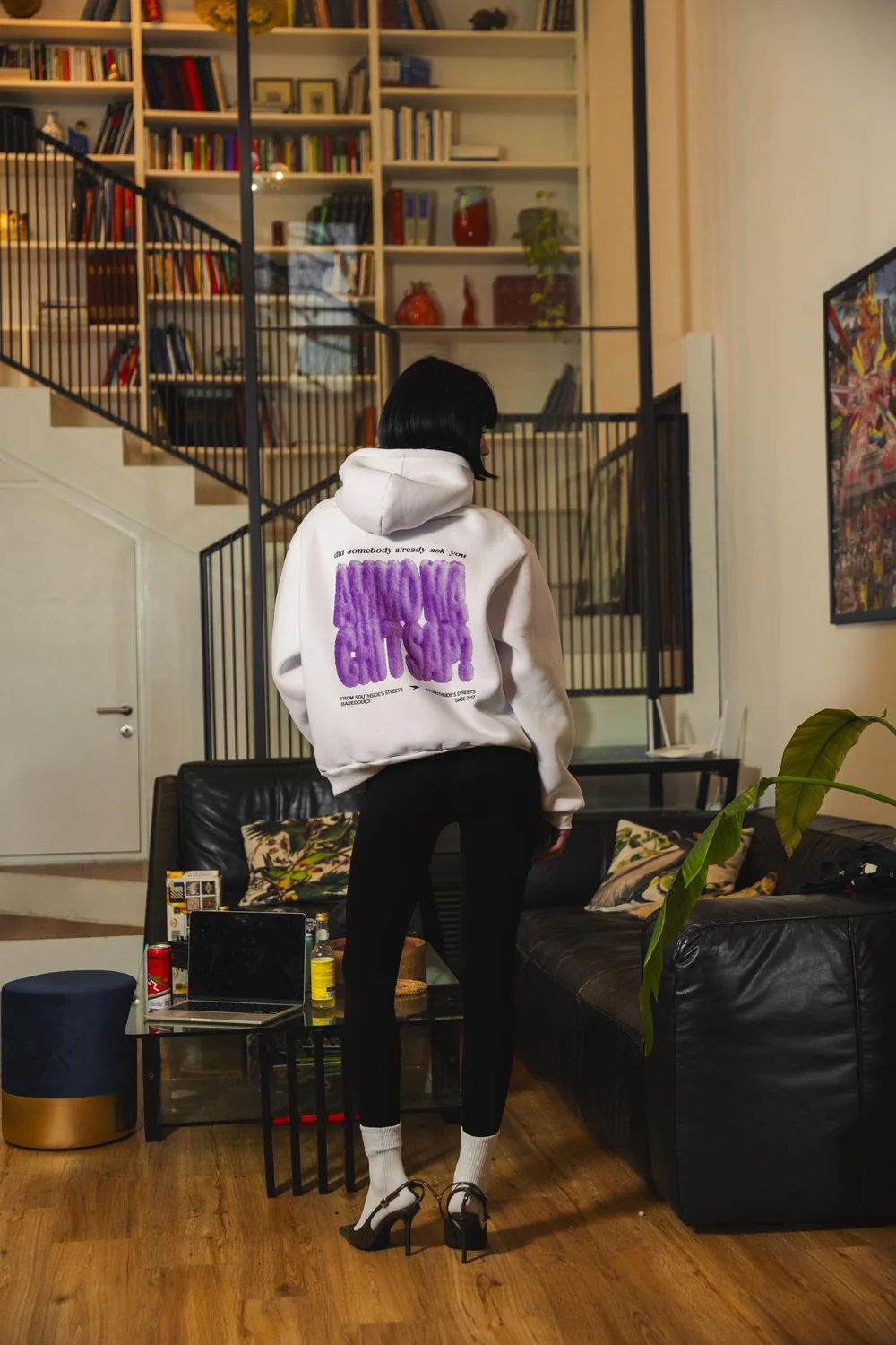 Hoodie "AMMO" CHI'T'SAP White/FurryPink - Image 4