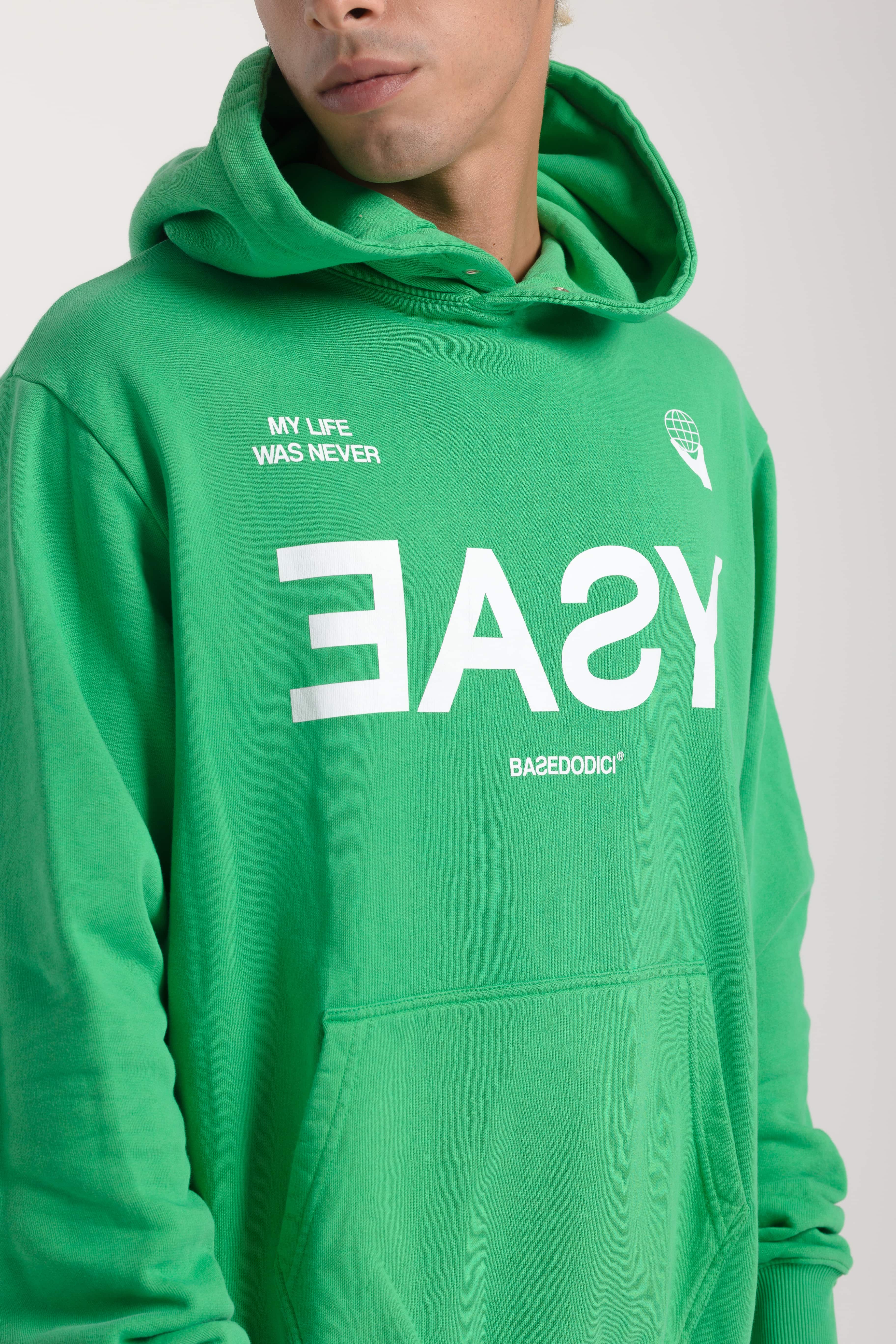 Hoodie “BADINFLUENCE” Easy Green - Image 11