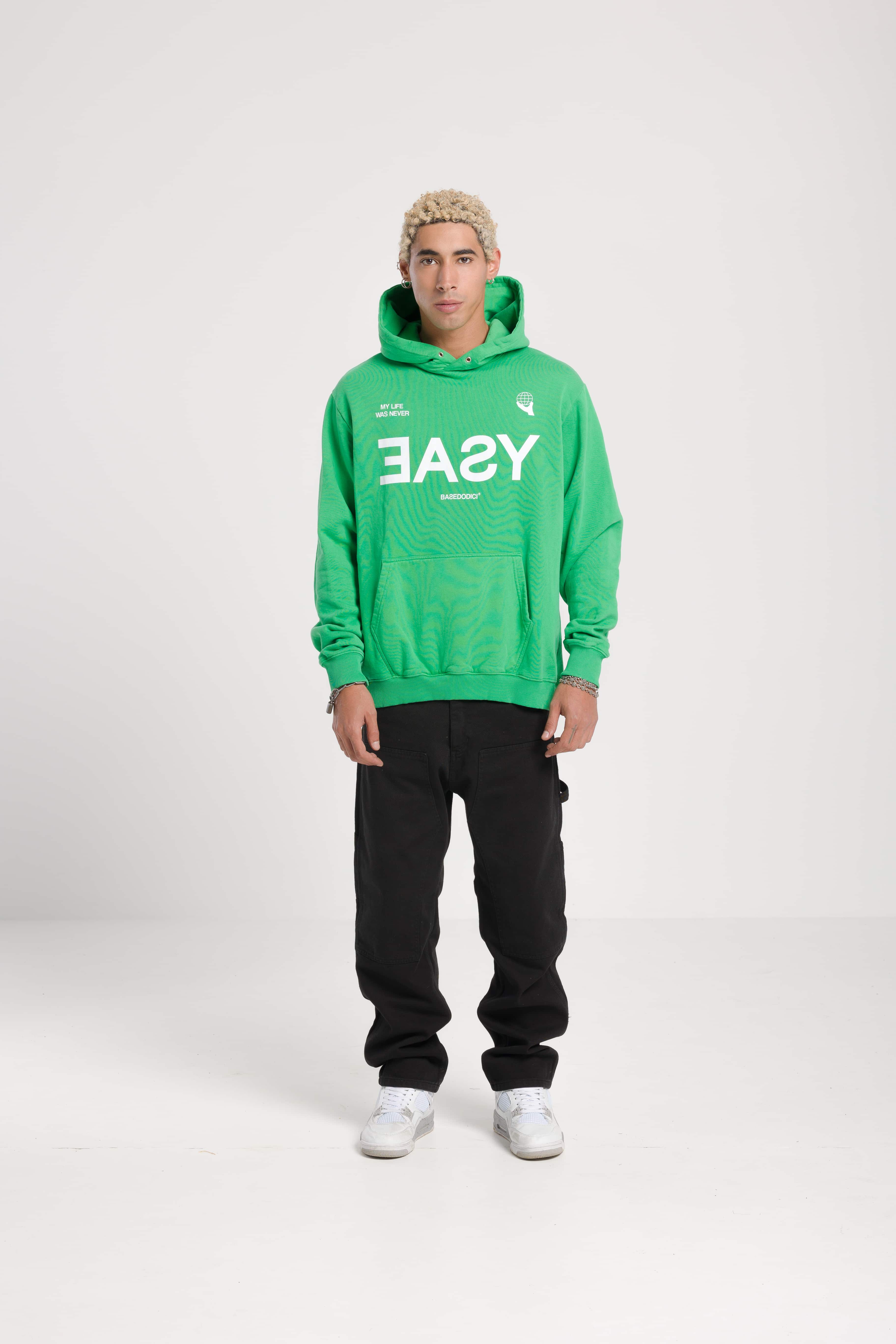 Hoodie “BADINFLUENCE” Easy Green - Image 7